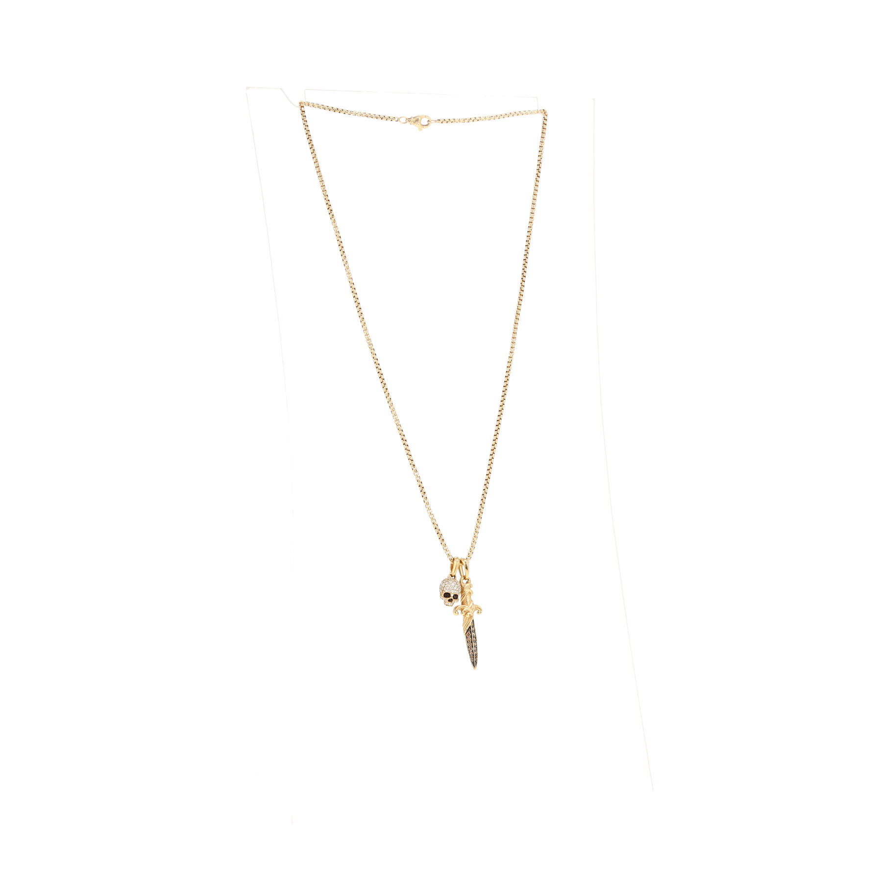 David Yurman  necklace in yellow gold, diamonds and diamonds