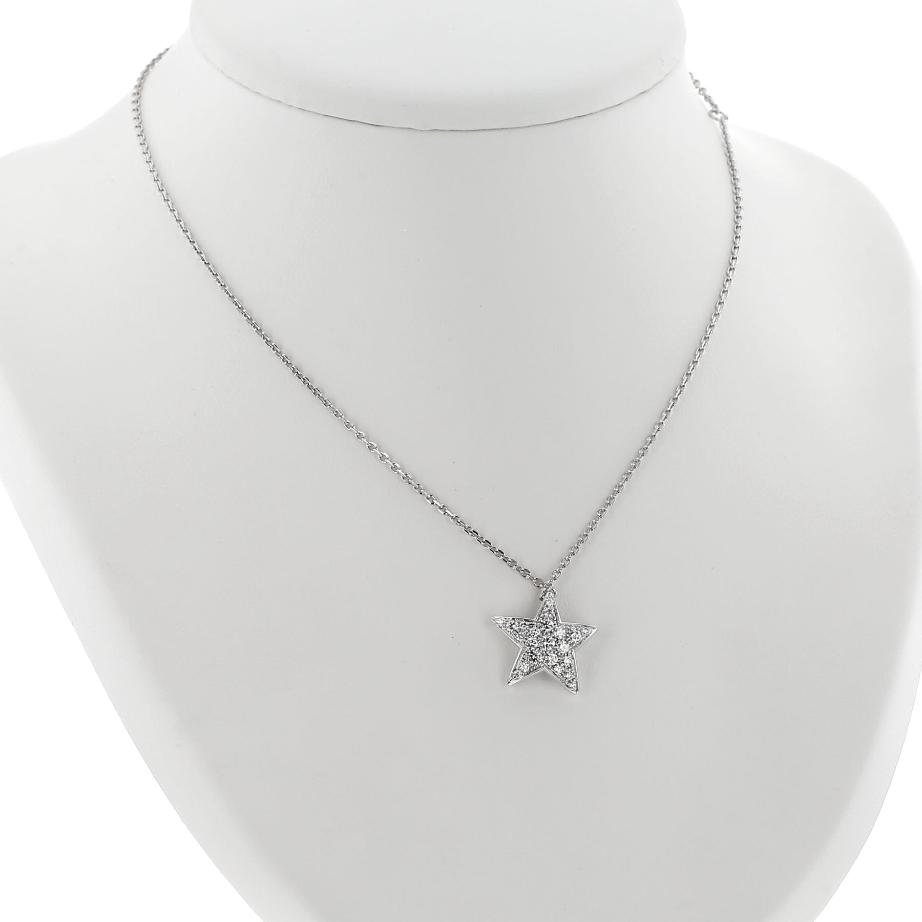 Chanel Comète Géode necklace in white gold and diamonds Chanel Comète Géode necklace in white gold and diamonds