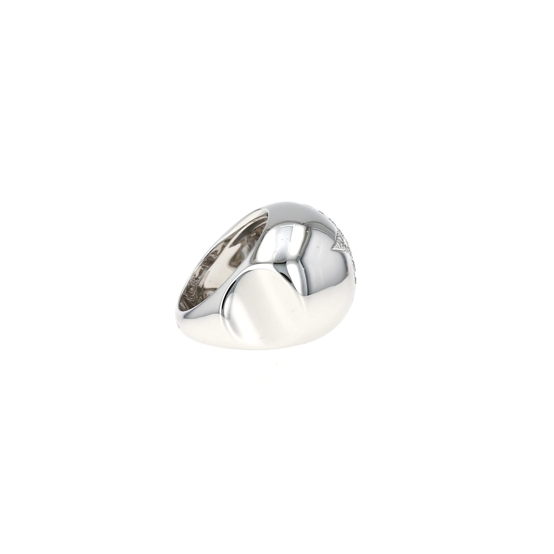 Chanel Comète Géode boule ring in white gold and diamonds