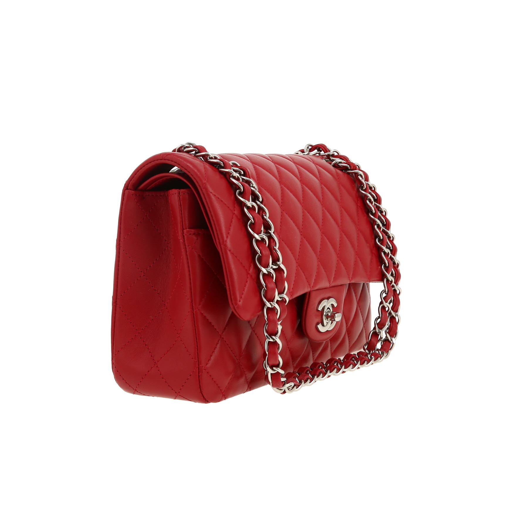 Sac à main Chanel  Timeless Classic en cuir matelassé rouge
