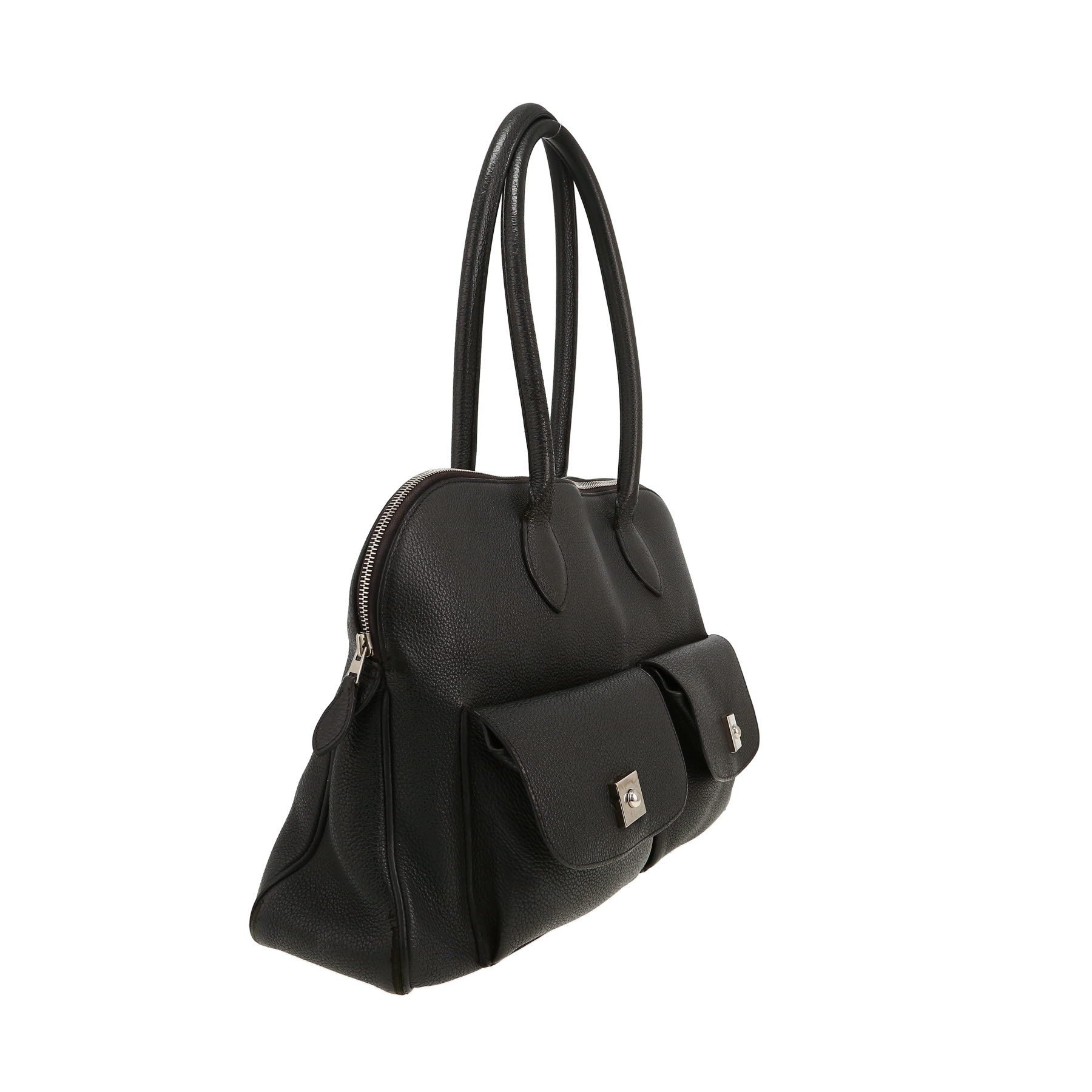 Borsa Hermès  Caravas in pelle togo nera