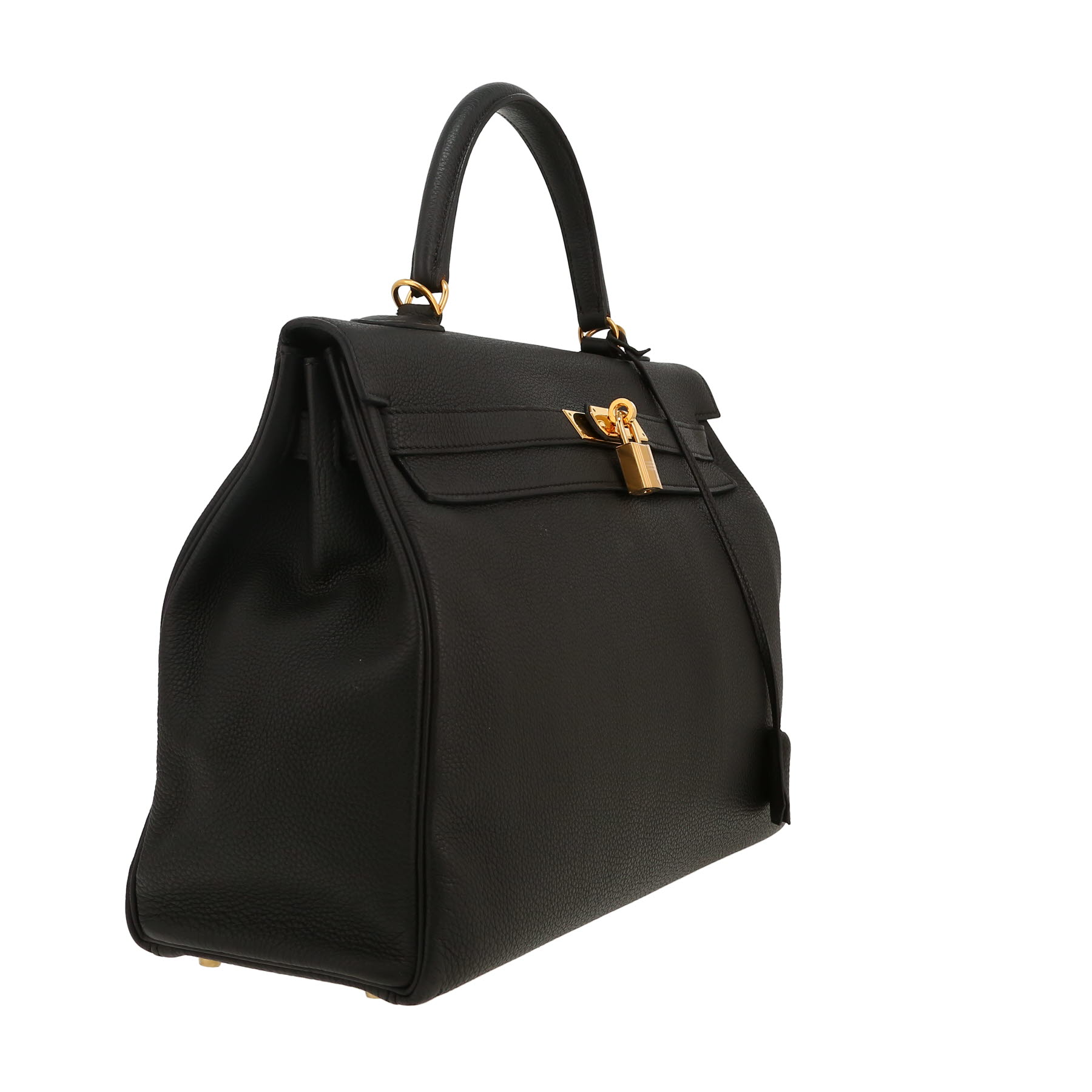 Borsa Hermès  Kelly 35 cm in pelle togo nera