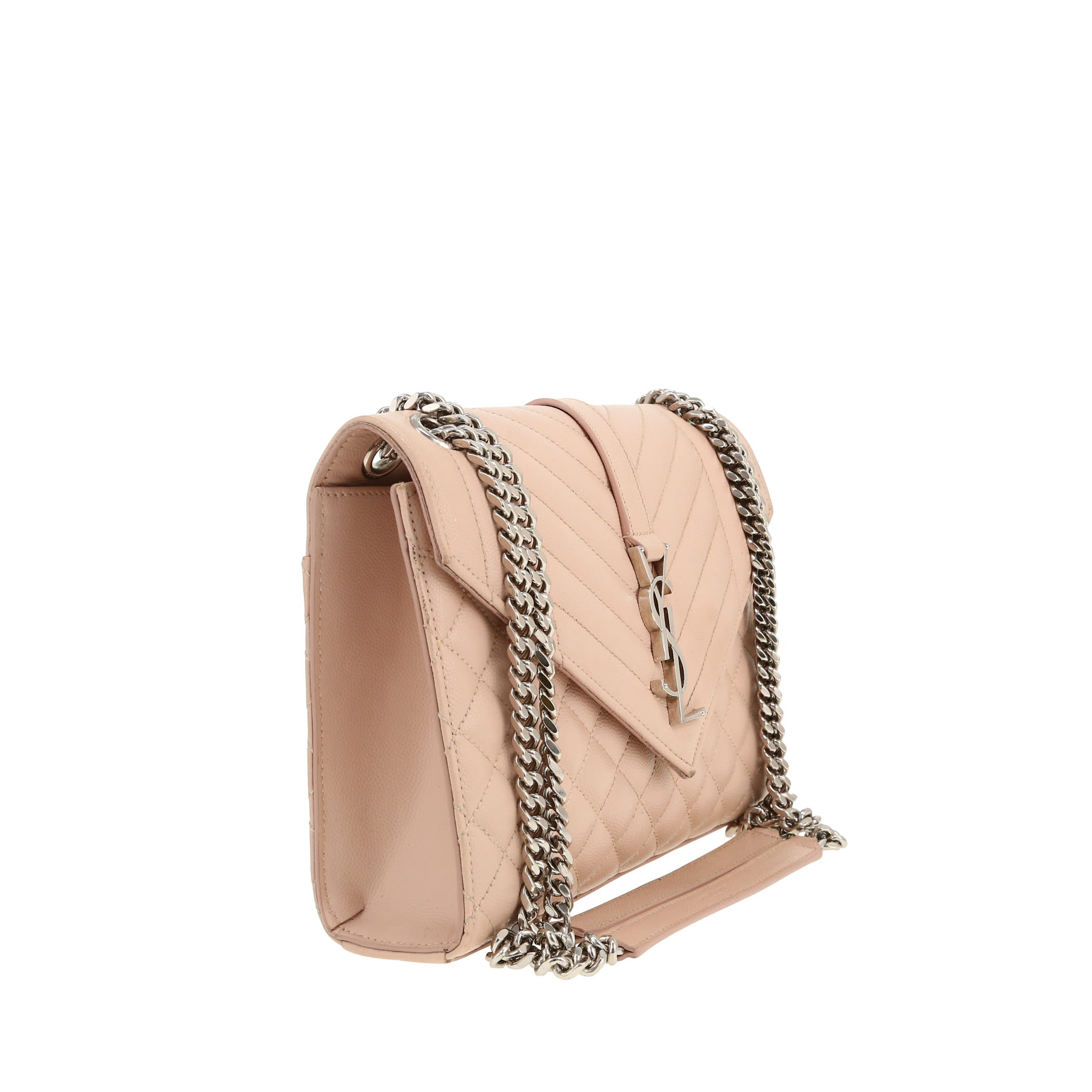 Borsa a tracolla Saint Laurent  Envelope modello medio  in pelle martellata beige
