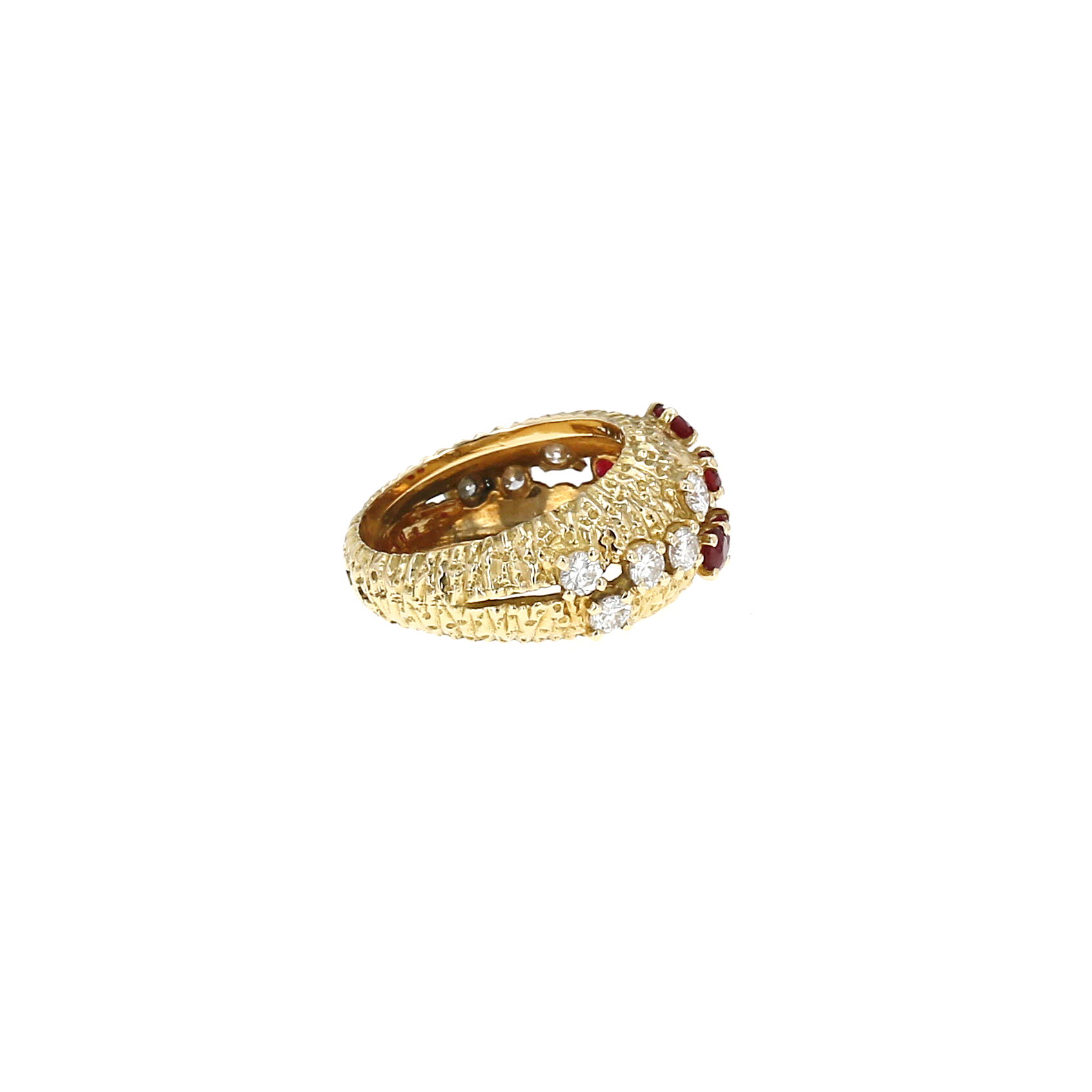 Anello  Cartier  in oro giallo, rubini e diamanti