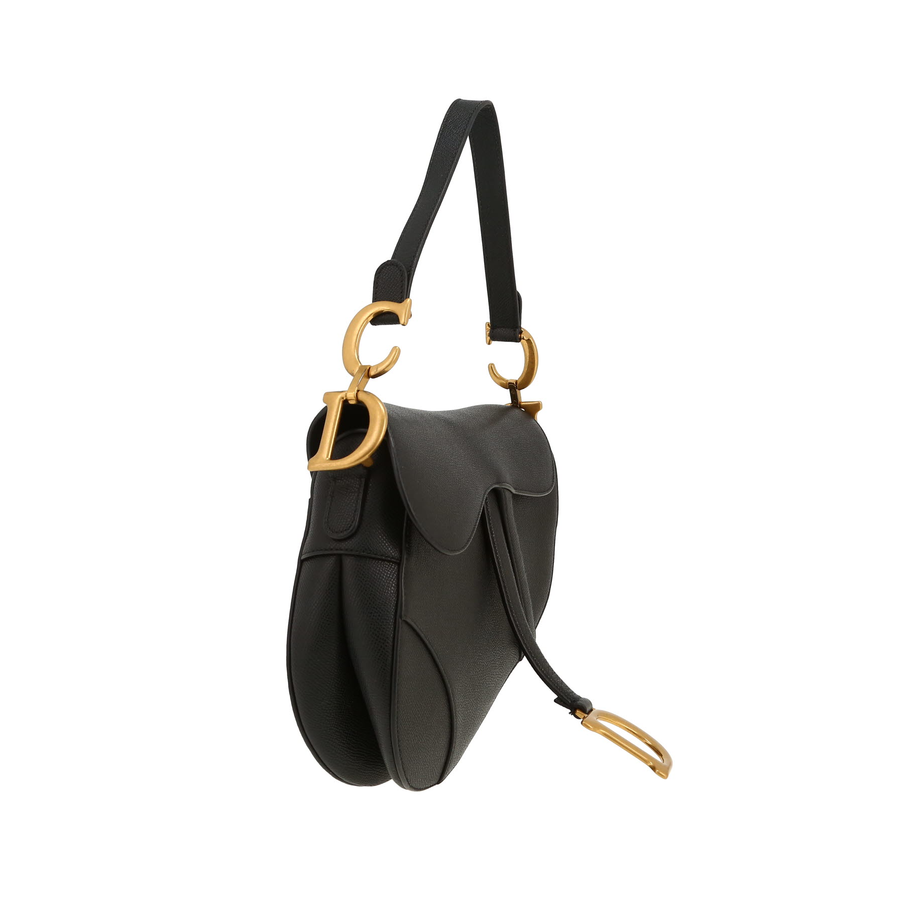 Dior Saddle handbag in black grained leather