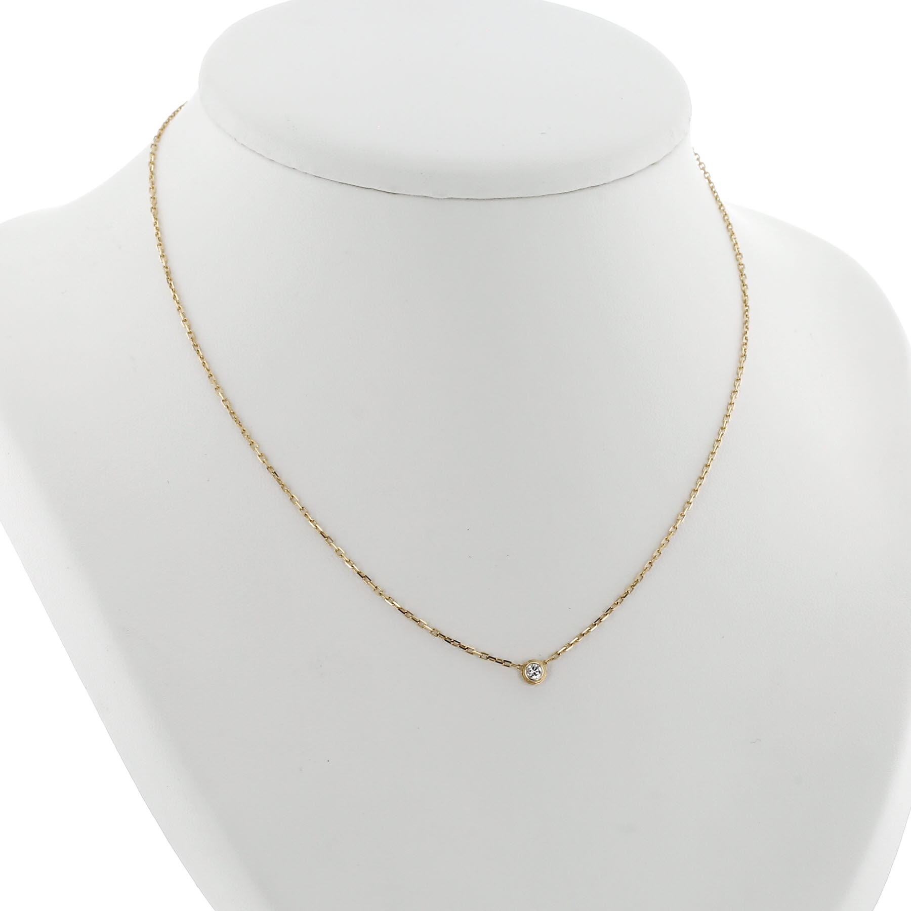 Collier Cartier Diamant Léger petit modèle en or jaune et diamant