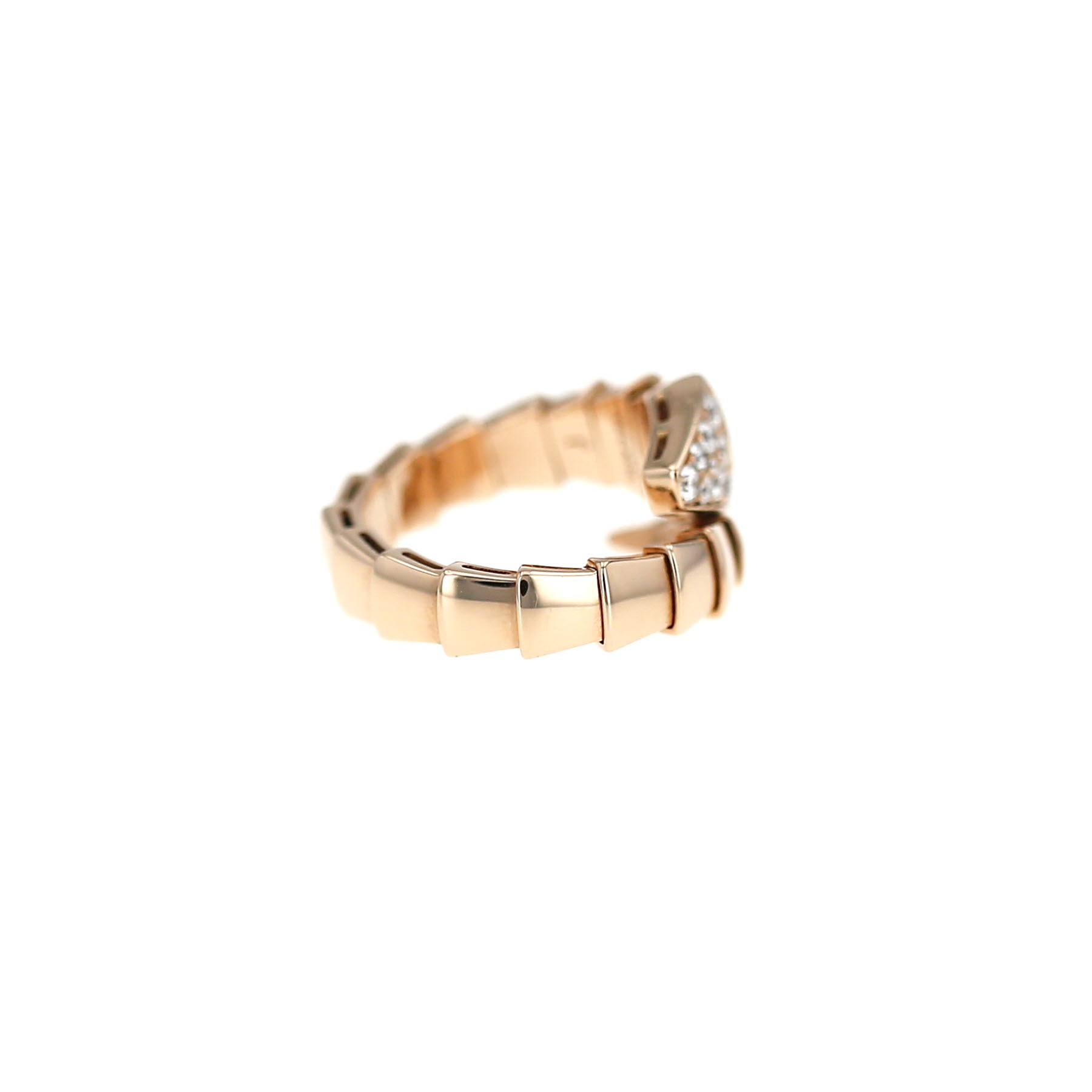 Anello Bulgari Serpenti Viper in oro rosa e diamanti