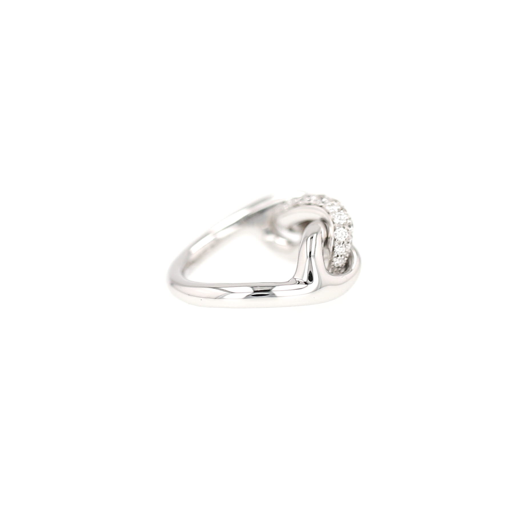 Pomellato Catene ring in white gold and diamonds