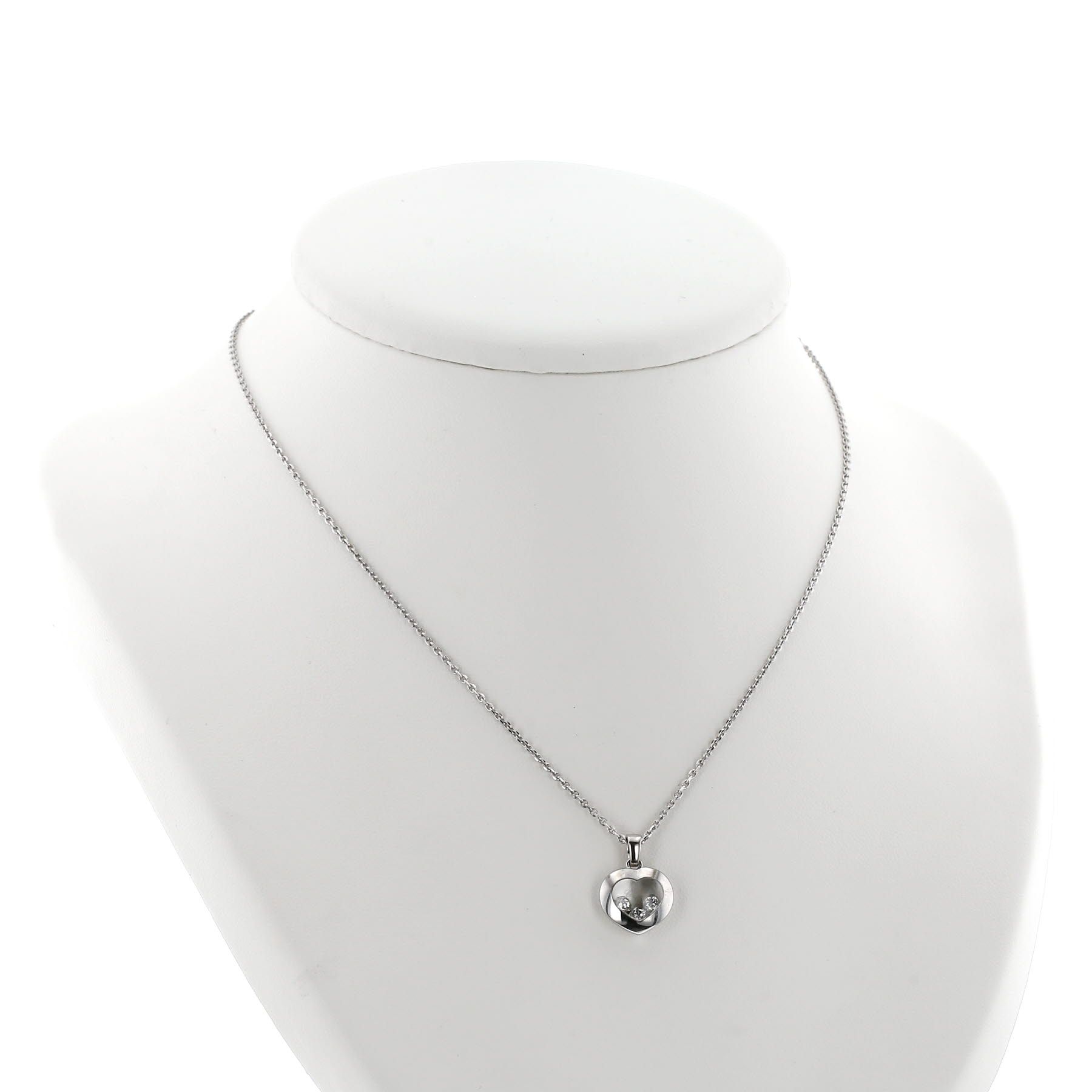 Chopard Happy Diamonds Curve necklace in white gold and diamonds
