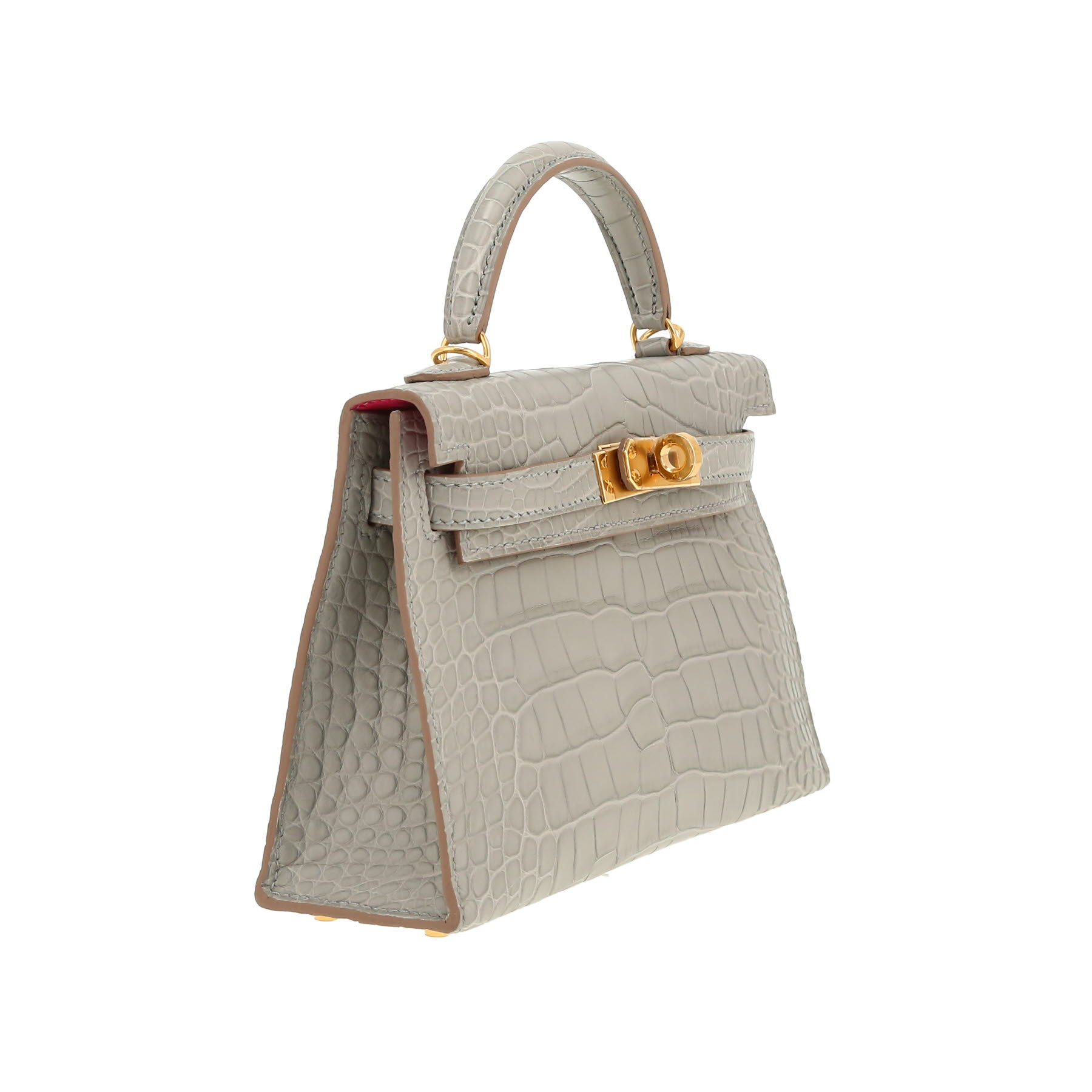 Hermès  Kelly 20 cm shoulder bag  in Gris Perle alligator