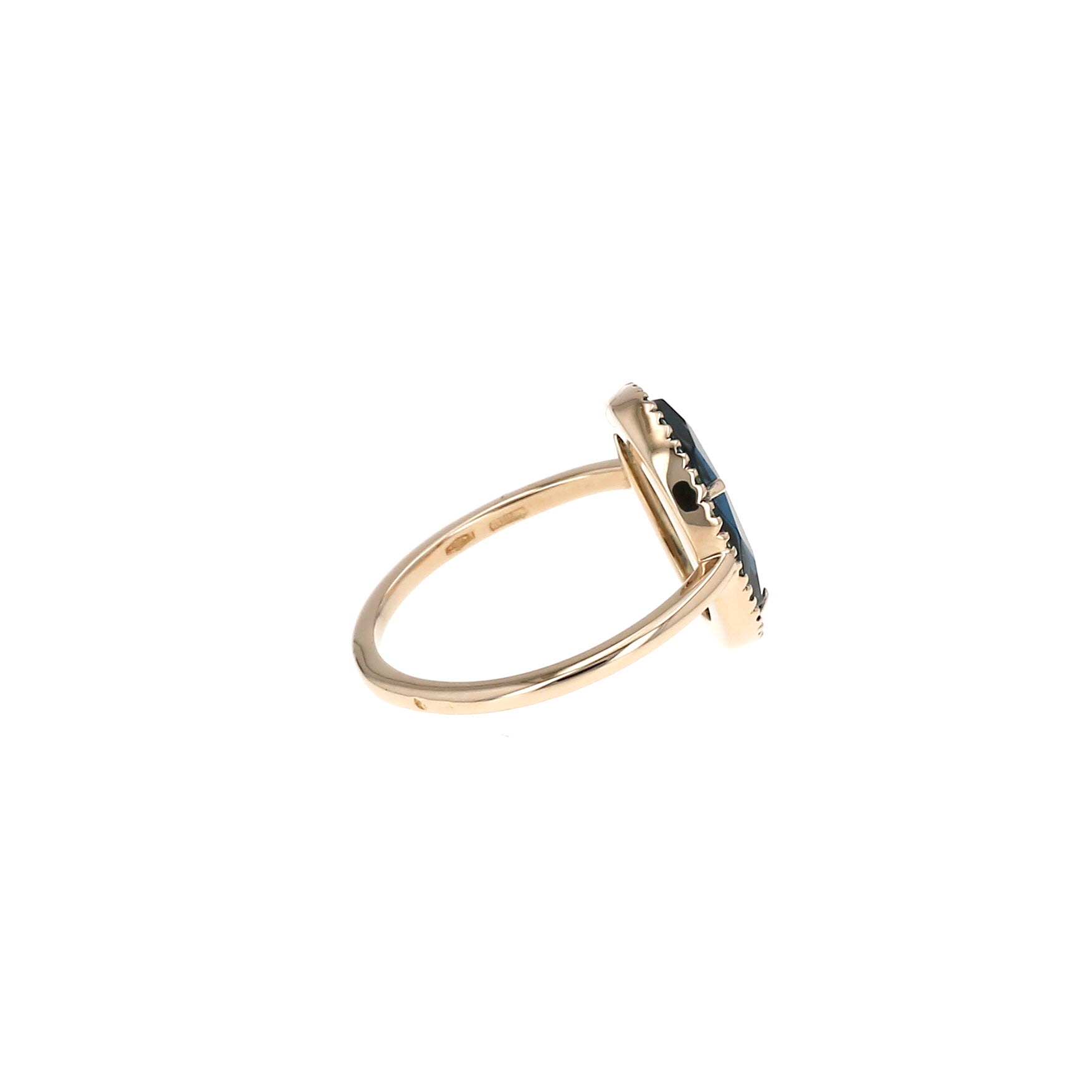 Bague Pomellato Colpo Di Fulmine grand modèle en or rose, topaze et tsavorites