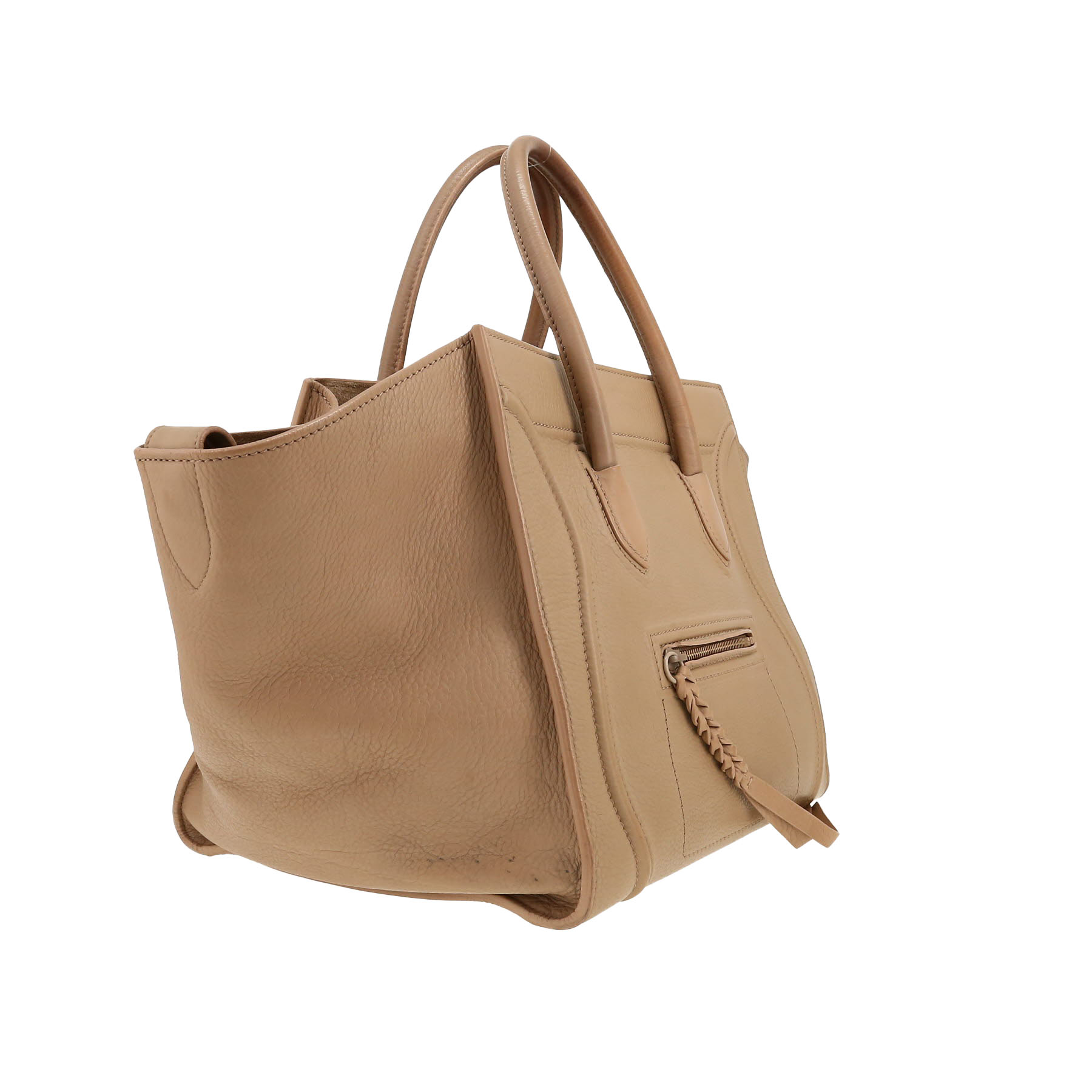 Celine  Phantom handbag  in beige leather