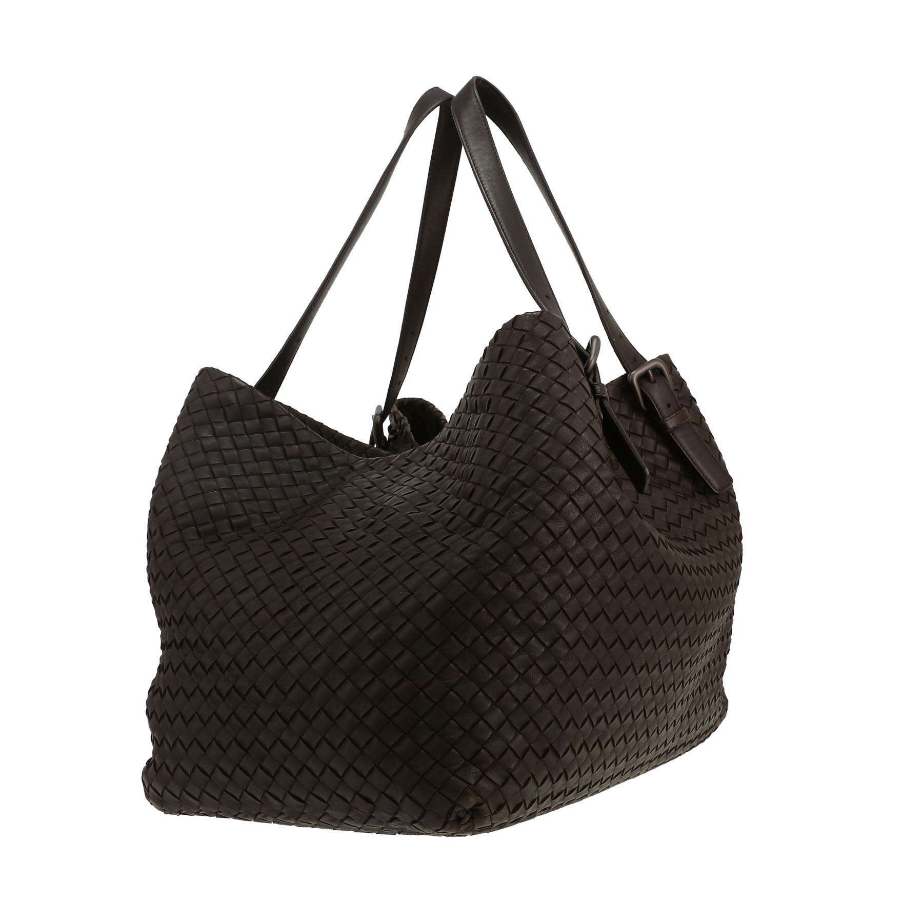 Bottega Veneta  Fourre-tout shopping bag  in brown braided leather