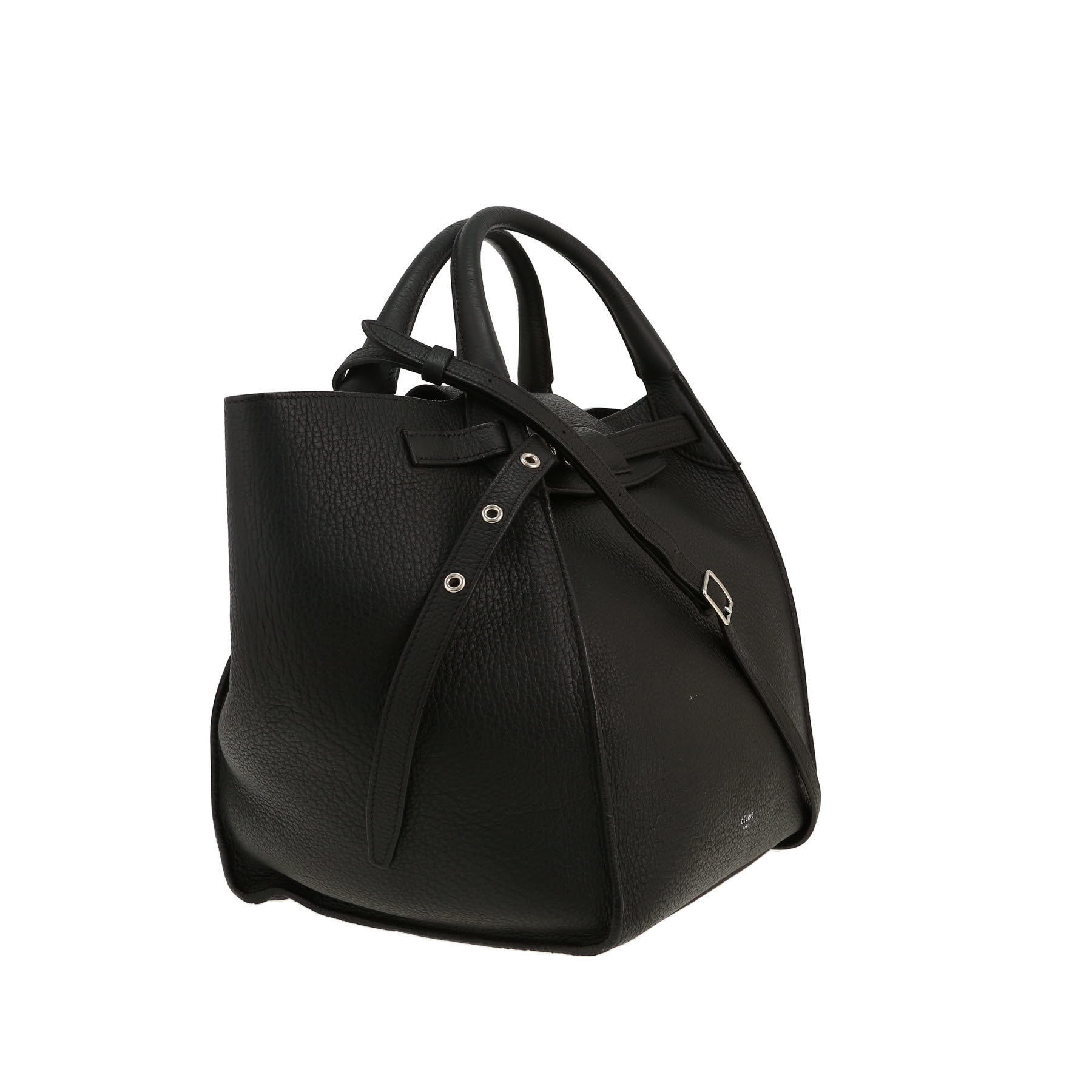 Sac à main Celine  Big Bag petit modèle  en cuir grainé noir