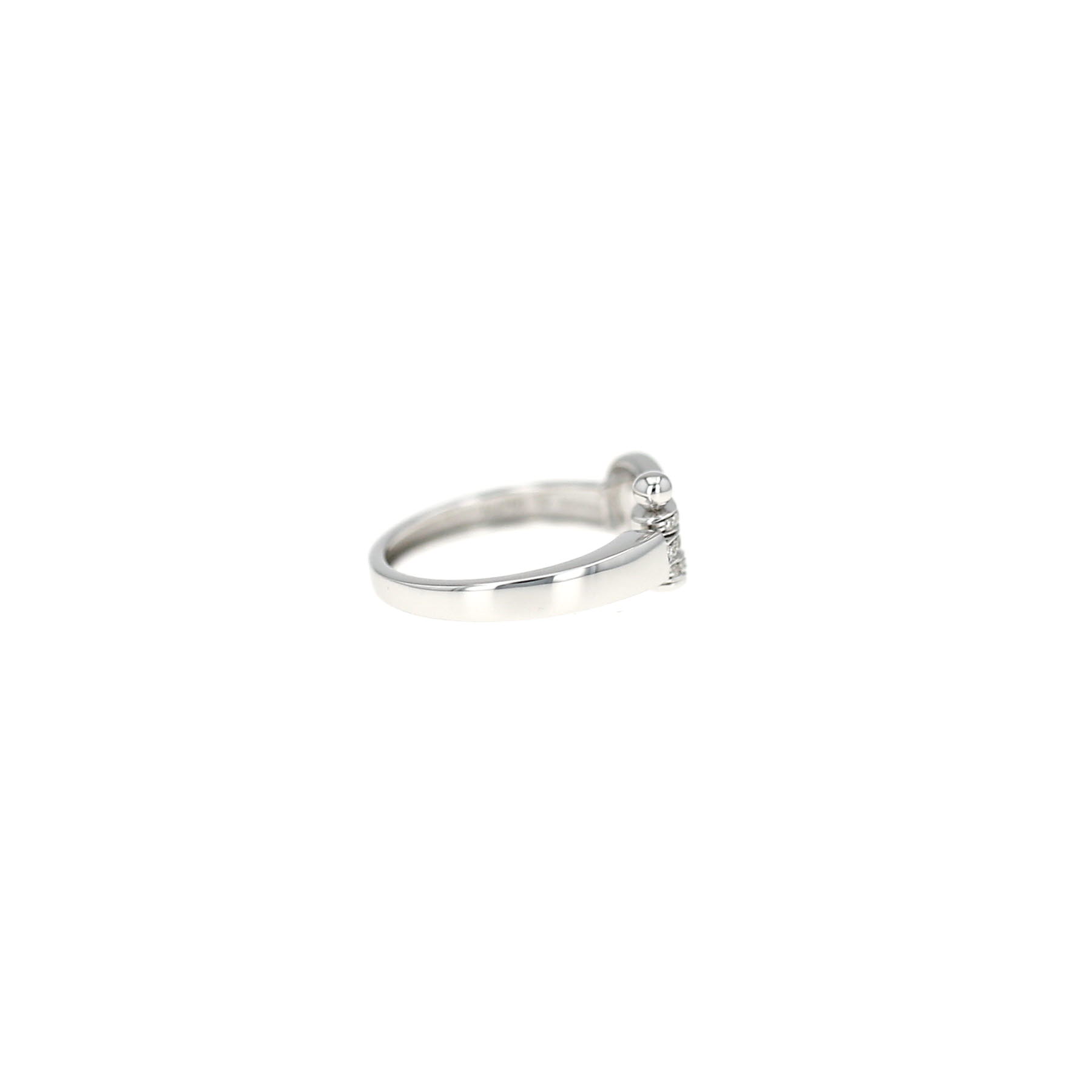 Anello Fred Force 10 modello medio in oro bianco e diamanti