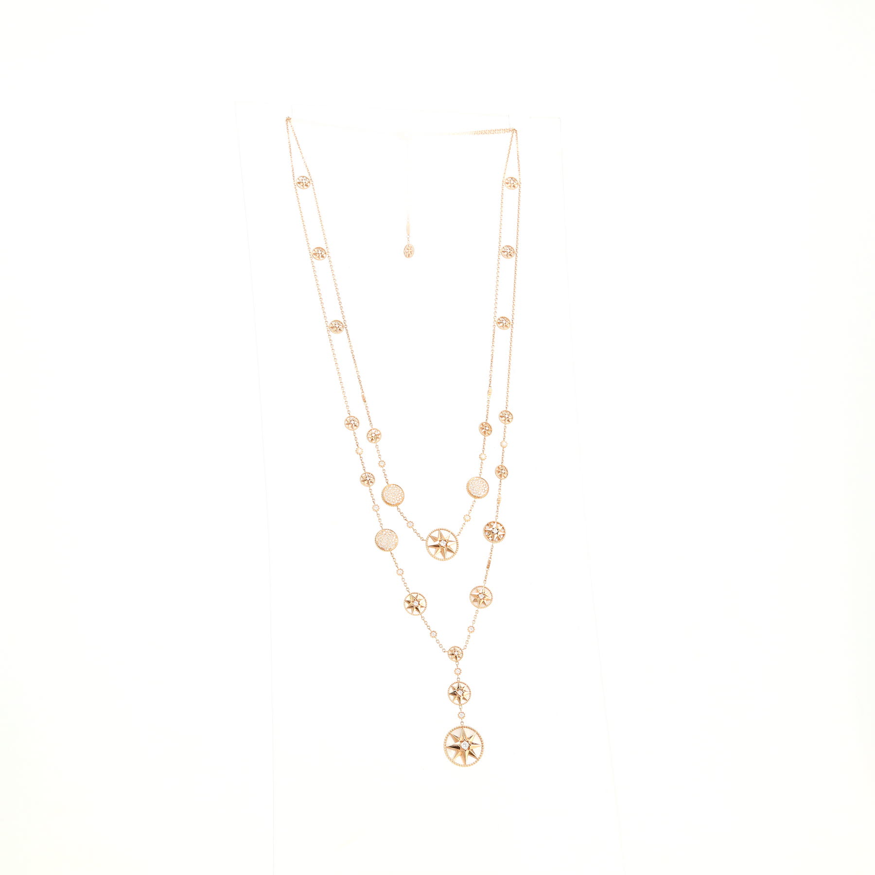 Sautoir Dior Rose des vents en or rose, nacre et diamants