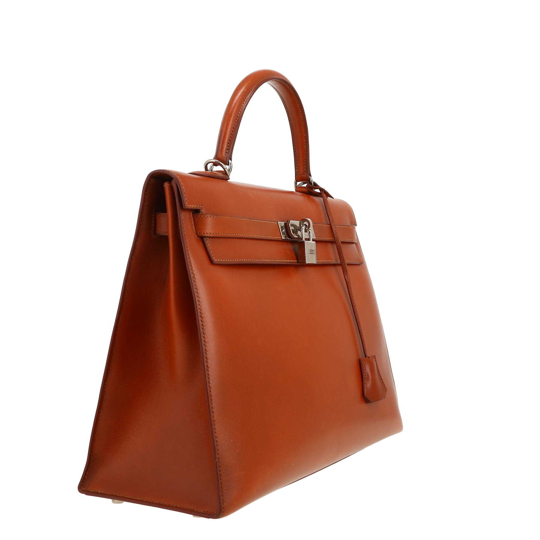 Hermès  Kelly 35 cm handbag  in brown box leather