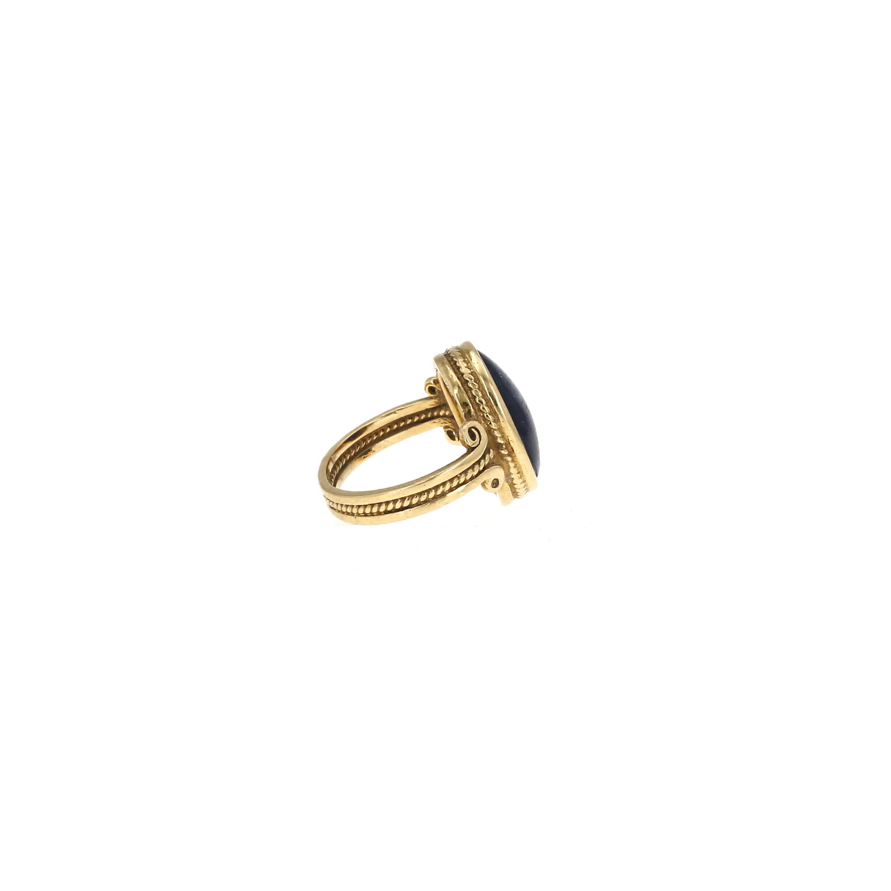 Bague Lalaounis  en or jaune et sodalite