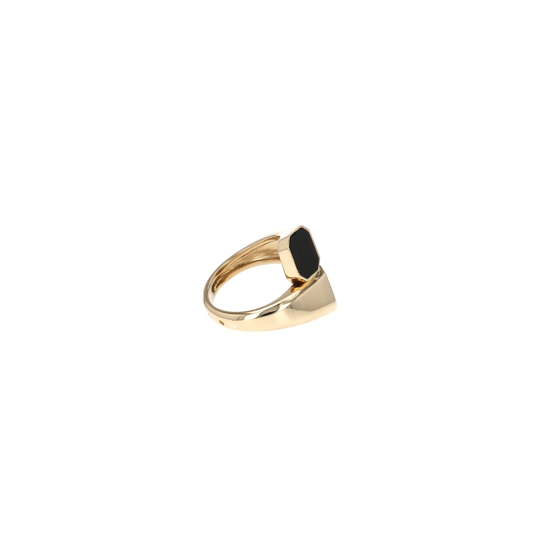 Anello  Vintage  in oro giallo, onice e corallo