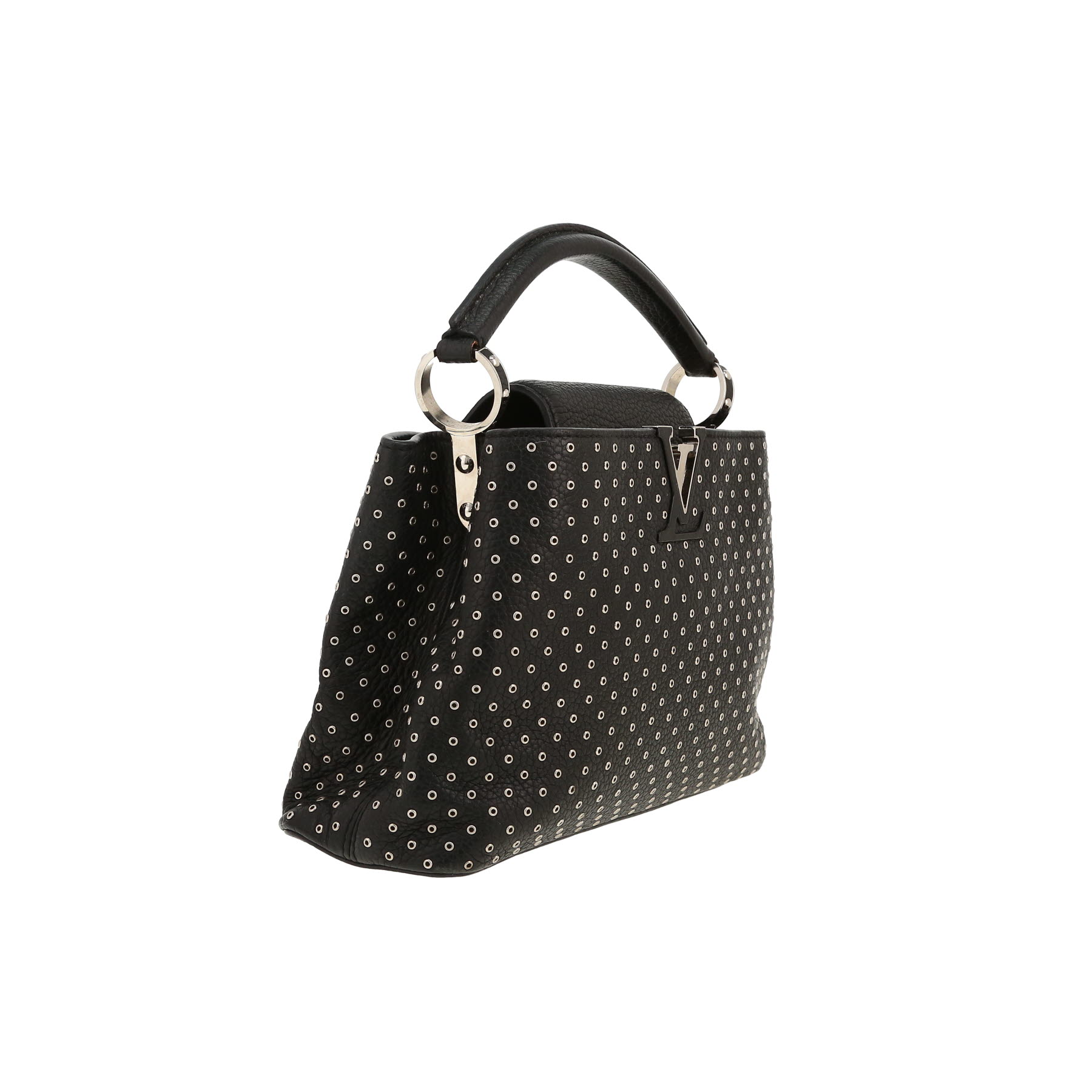 Louis Vuitton  Capucines BB shoulder bag  in black leather taurillon clémence