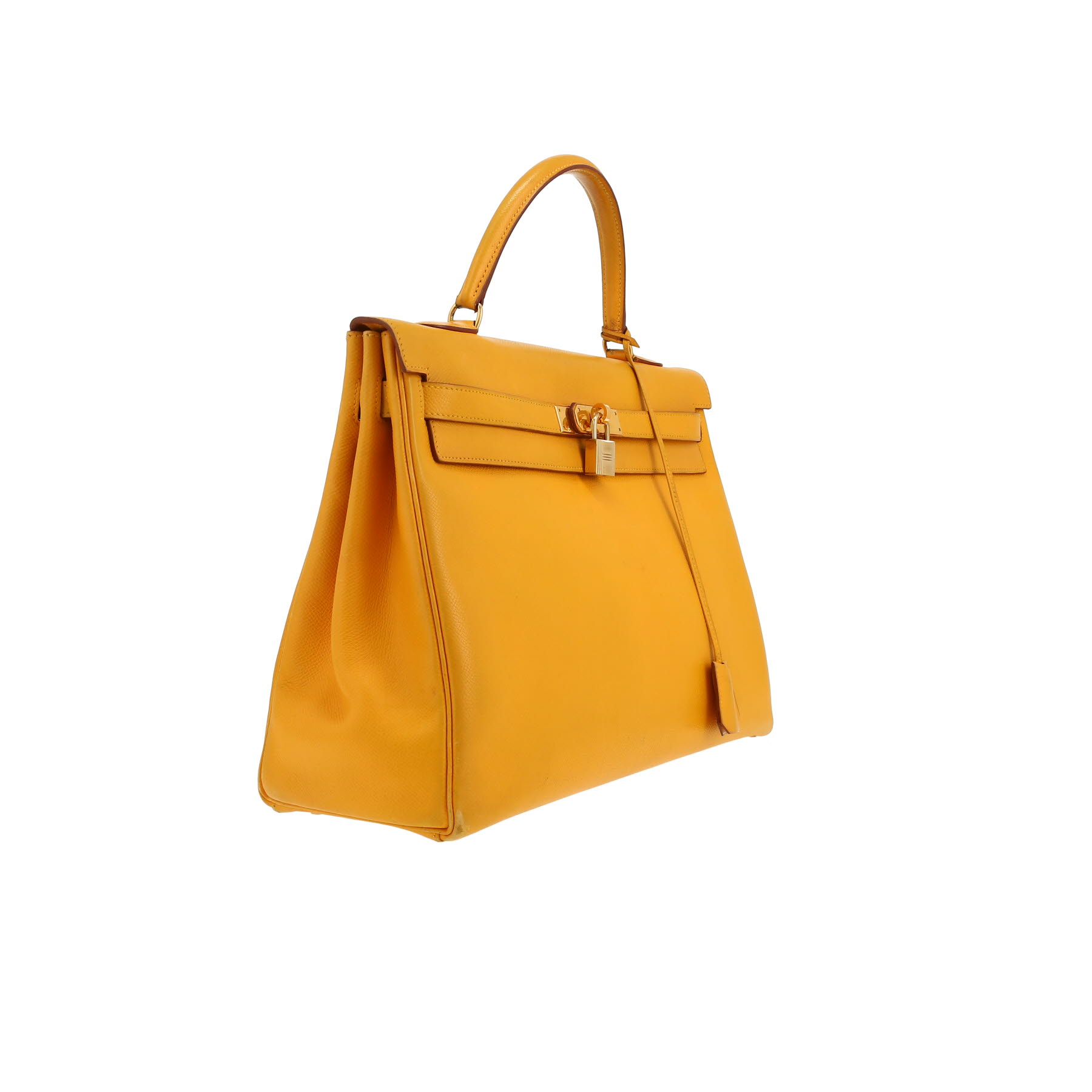 Hermes Kelly 35 cm handbag in yellow epsom leather