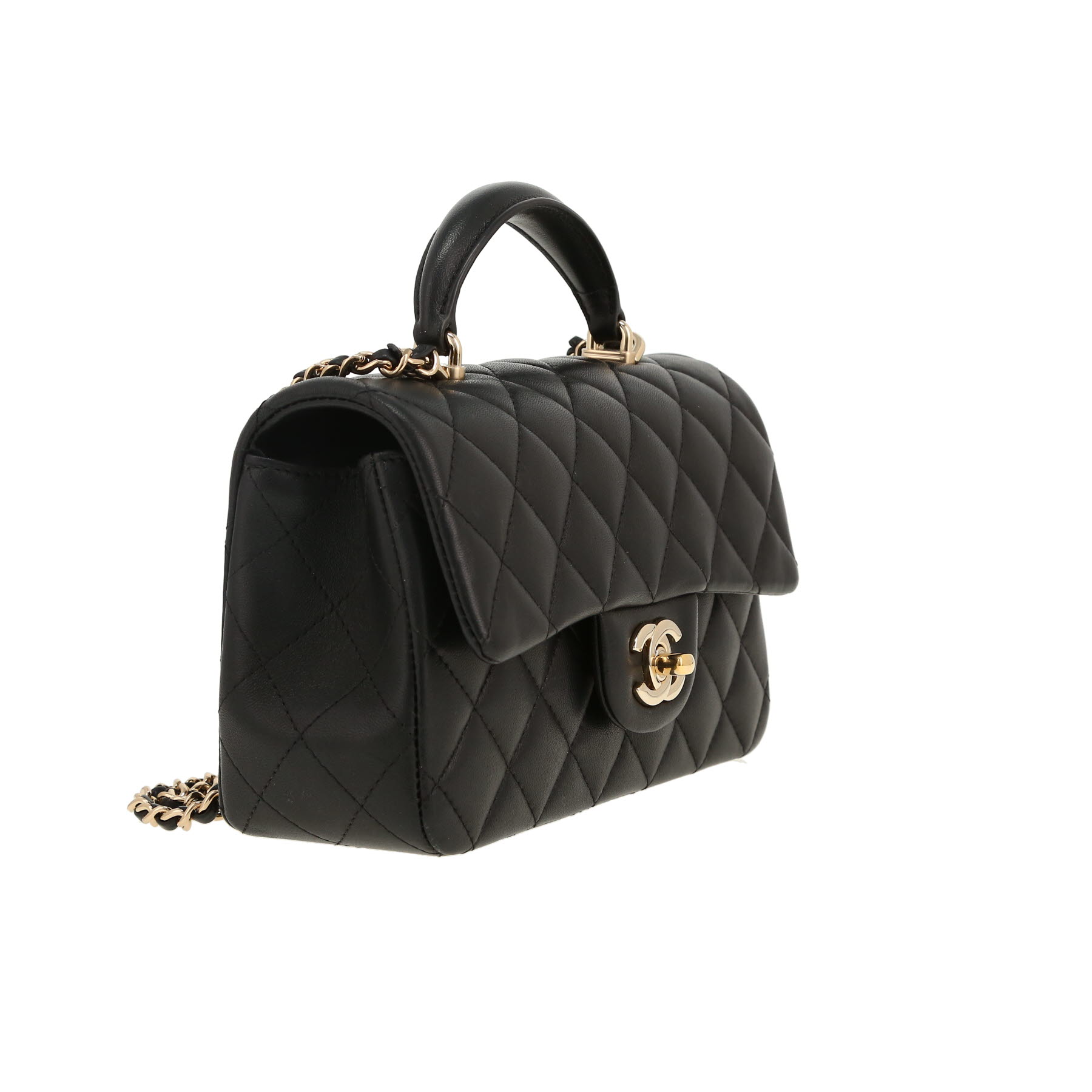 Borsa a tracolla Chanel  Timeless Mini in pelle trapuntata nera