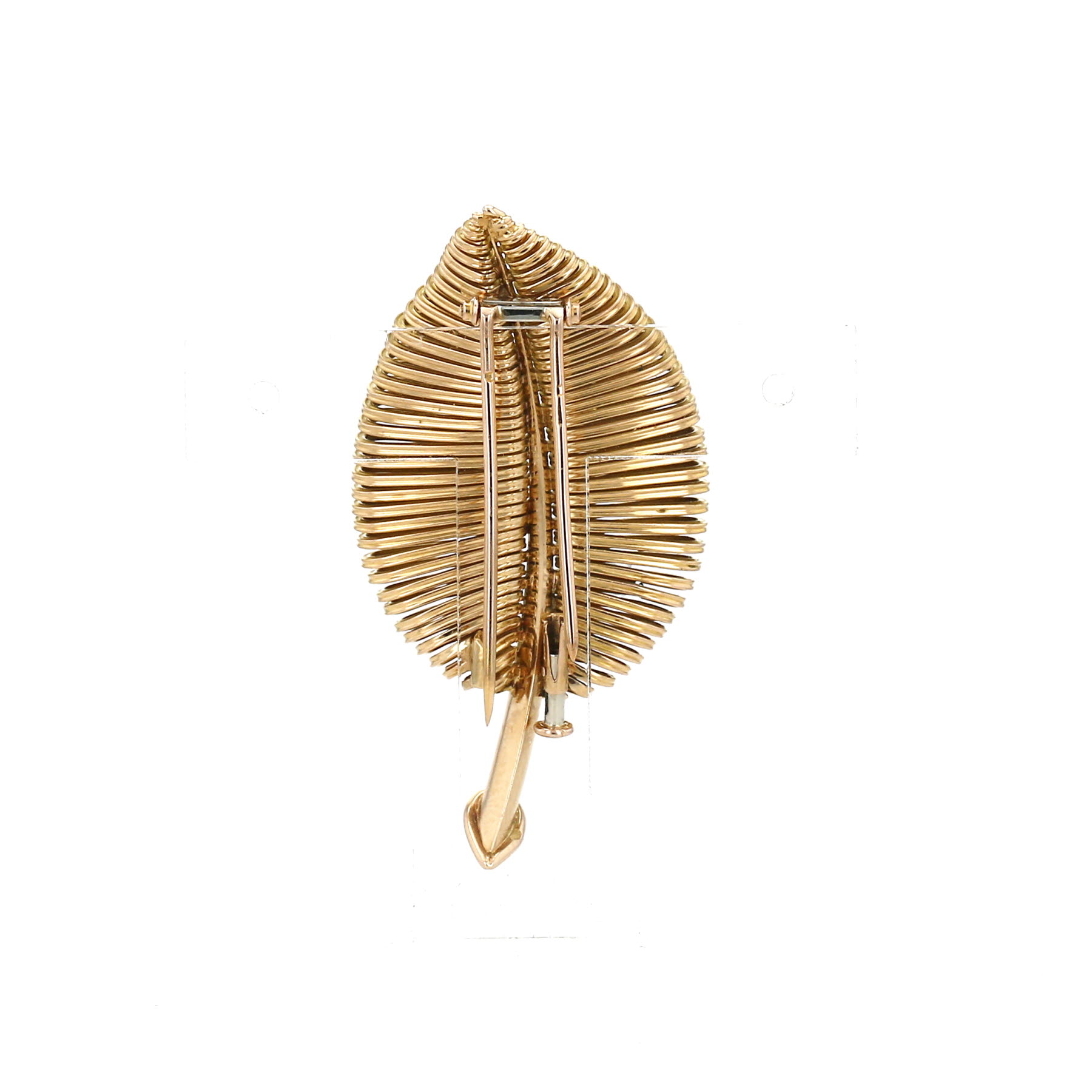 Vintage 1960's brooch in pink gold and diamond