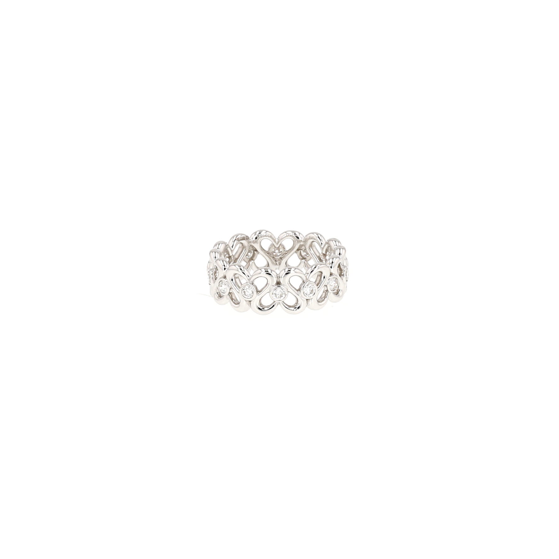 De Beers Swan ring in white gold and diamonds