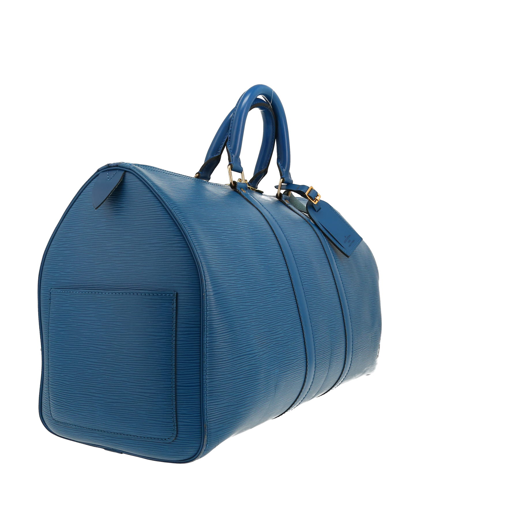 Louis Vuitton  Keepall 45 travel bag  in blue epi leather