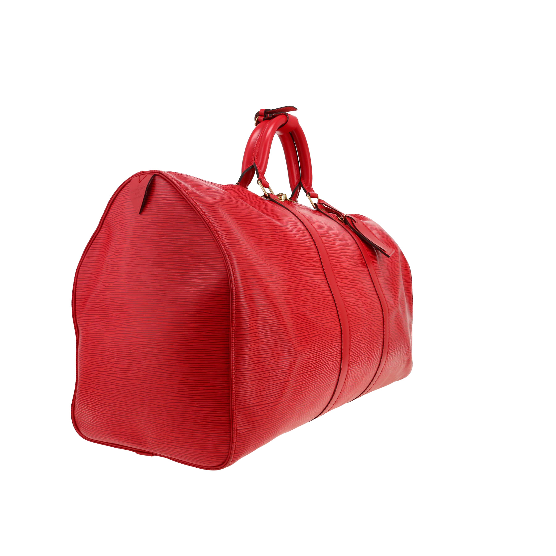 Borsa da viaggio Louis Vuitton  Keepall 50 in pelle Epi rossa