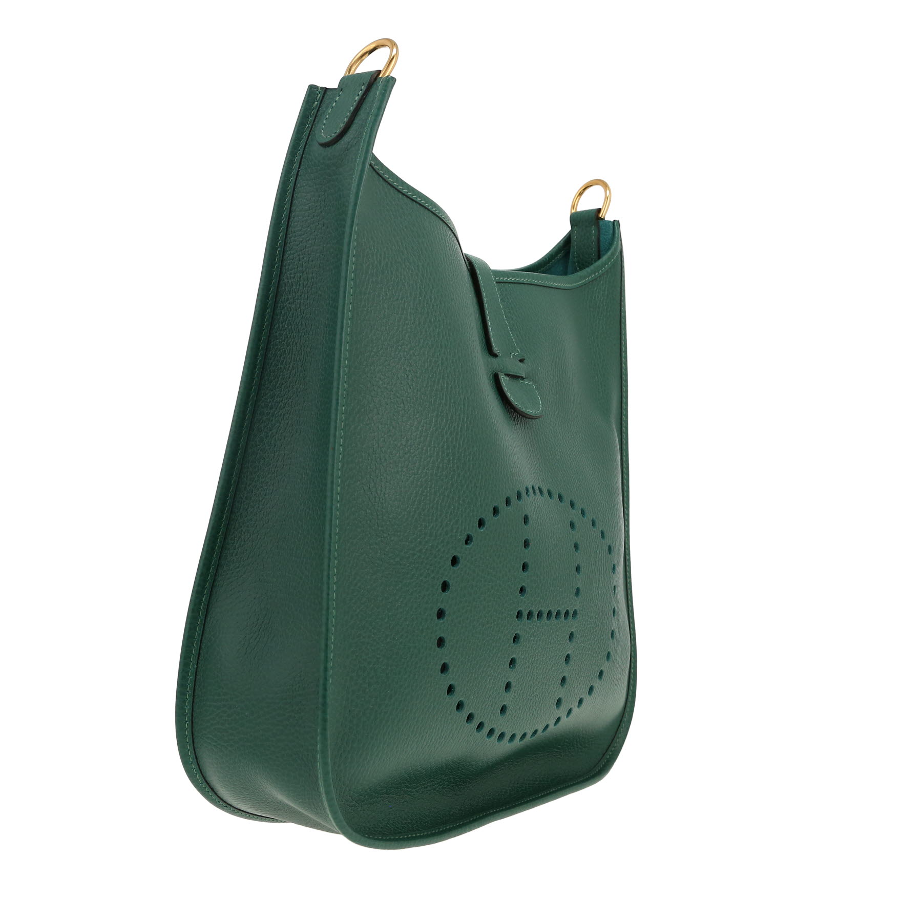 Hermès  Evelyne shoulder bag  in green Ardenne leather