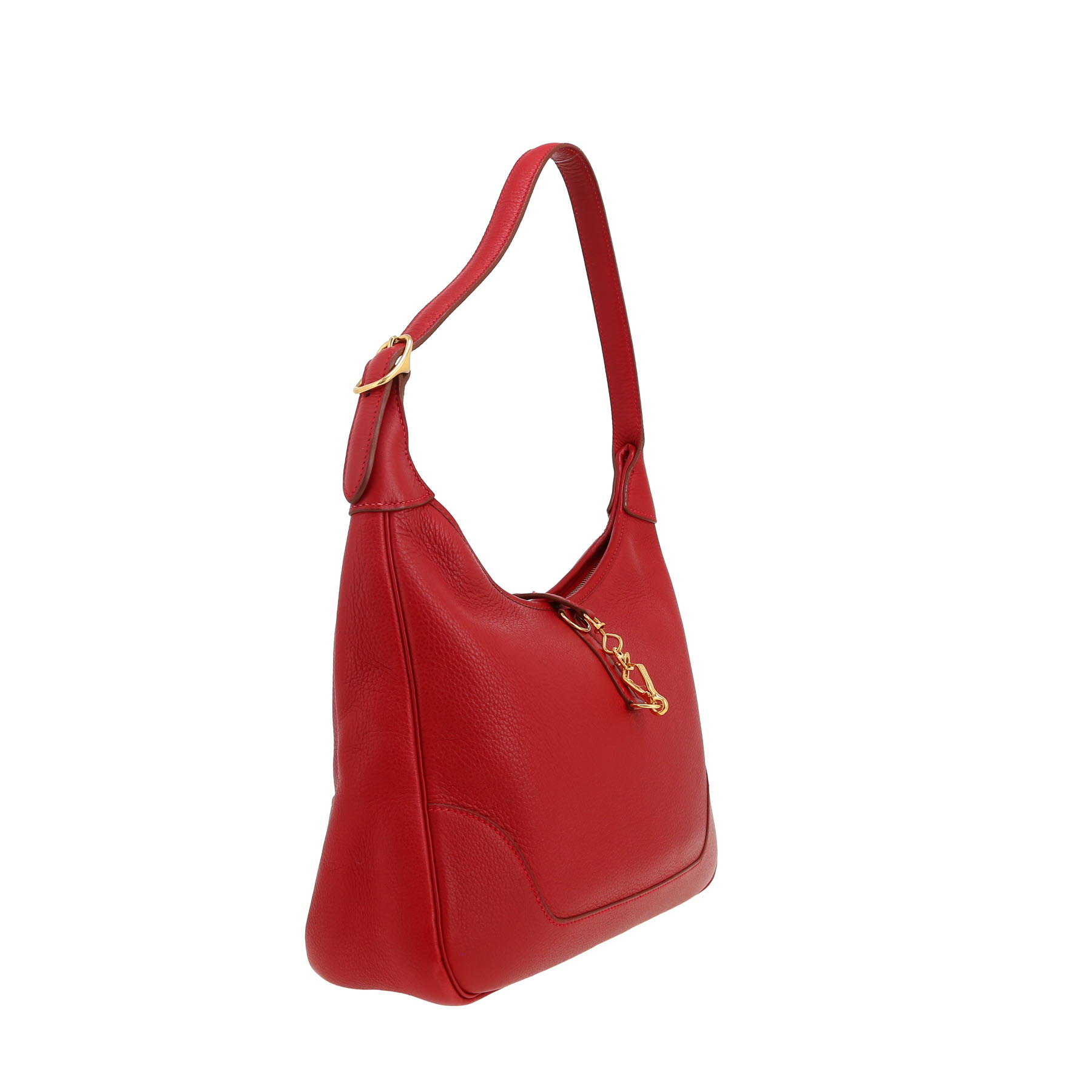 Hermès  Trim bag worn on the shoulder or carried in the hand  in red Vif leather taurillon clémence