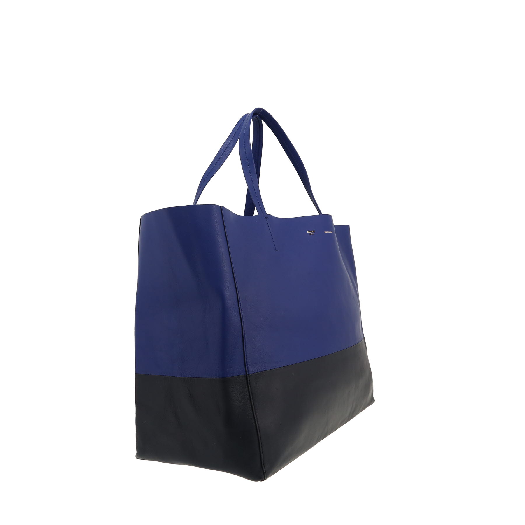 Sac cabas Celine  Horizontal grand modèle  en cuir bicolore bleu