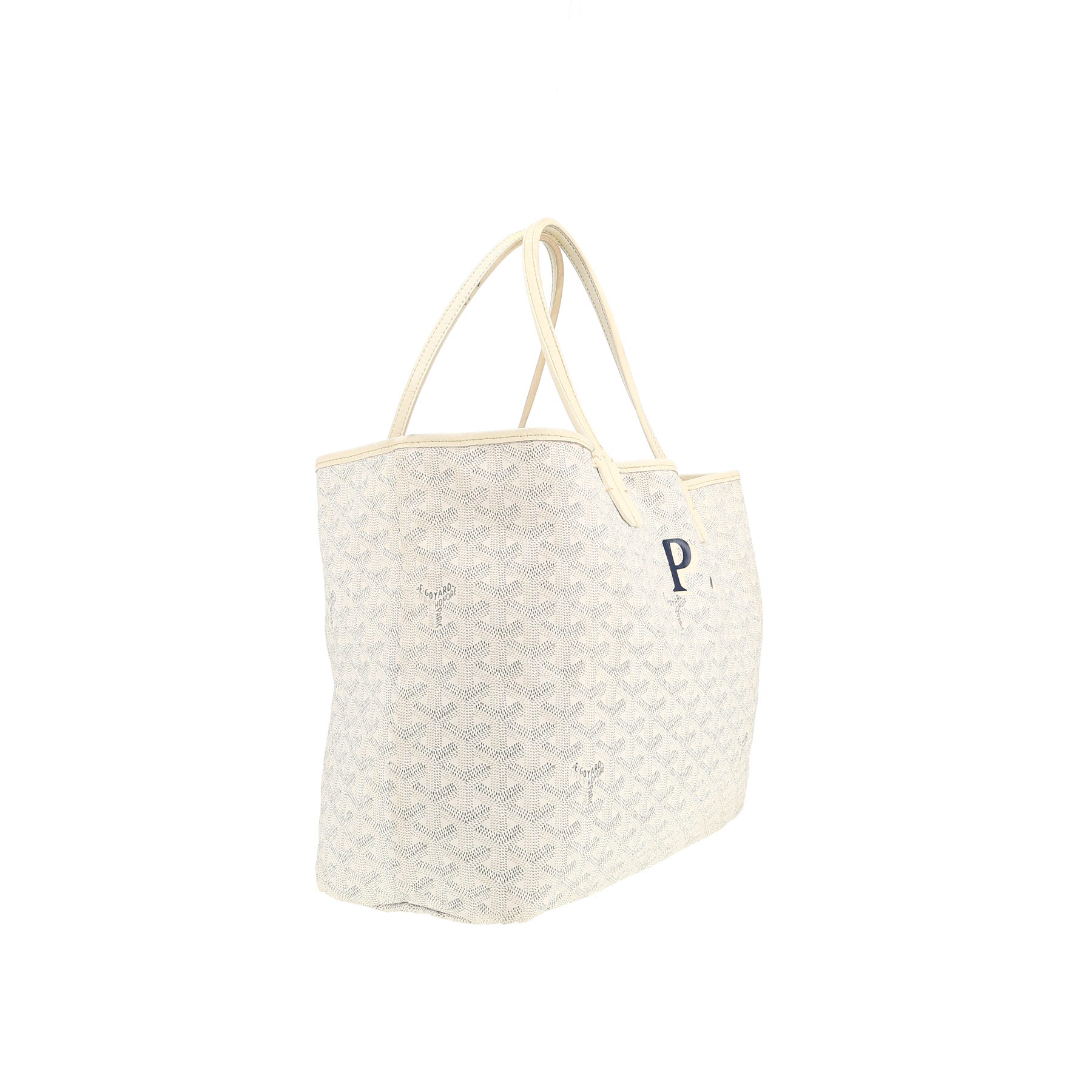 Goyard Saint-Louis tote bag in white Goyardine canvas and white leather