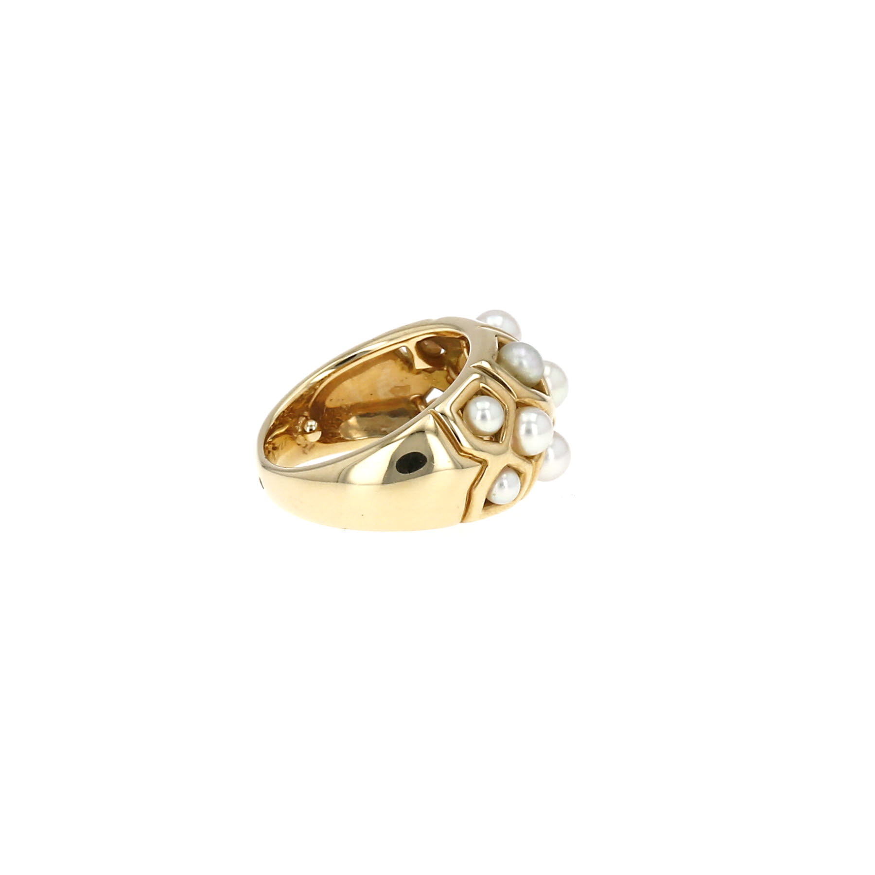 Sortija Van Cleef 
Arpels  de oro amarillo y perlas cultivadas
