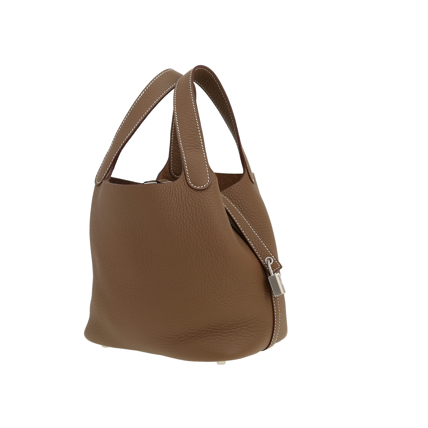 Sac à main Hermès  Picotin 18 cm en cuir togo étoupe