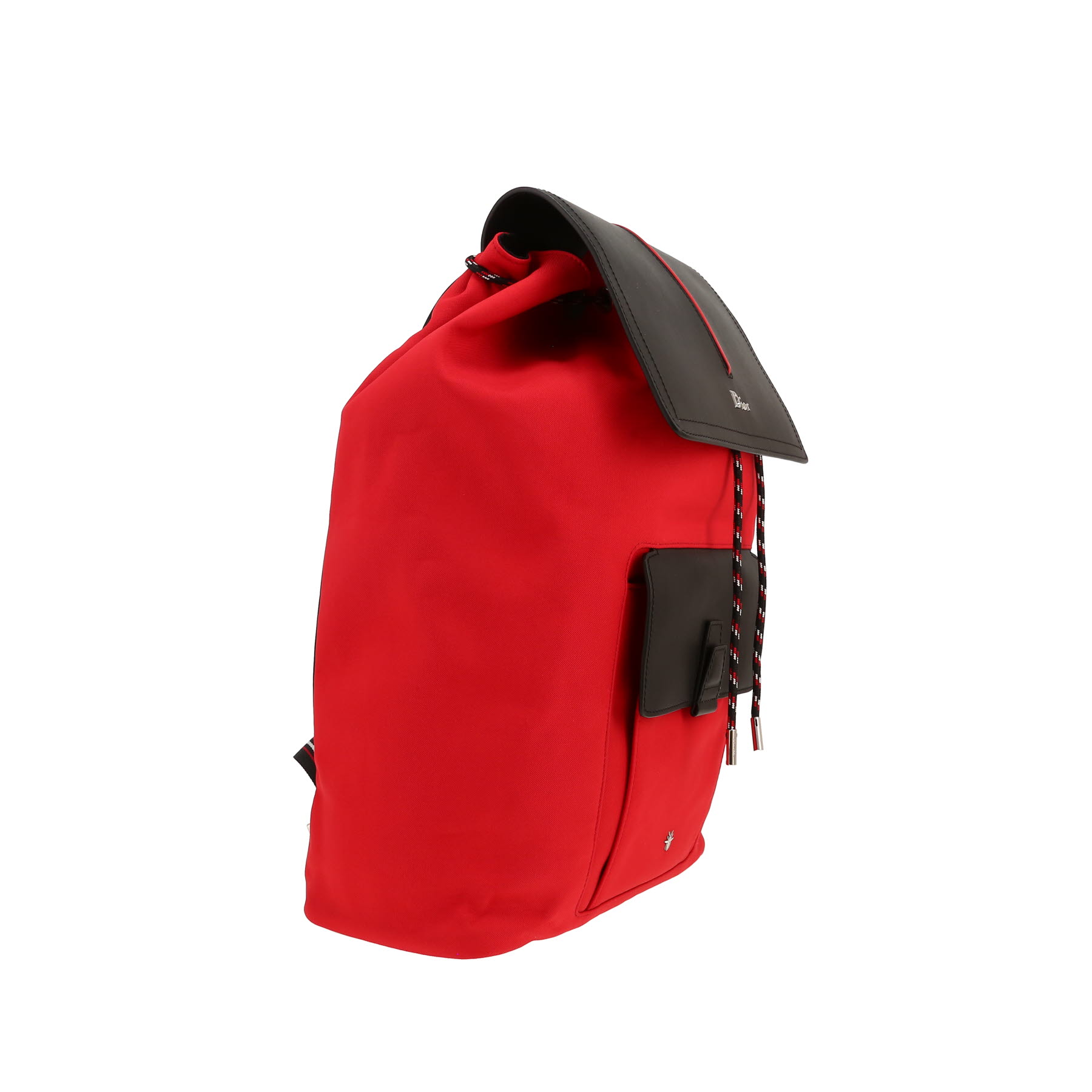 Dior  Motion backpack  in red canvas  and black leather