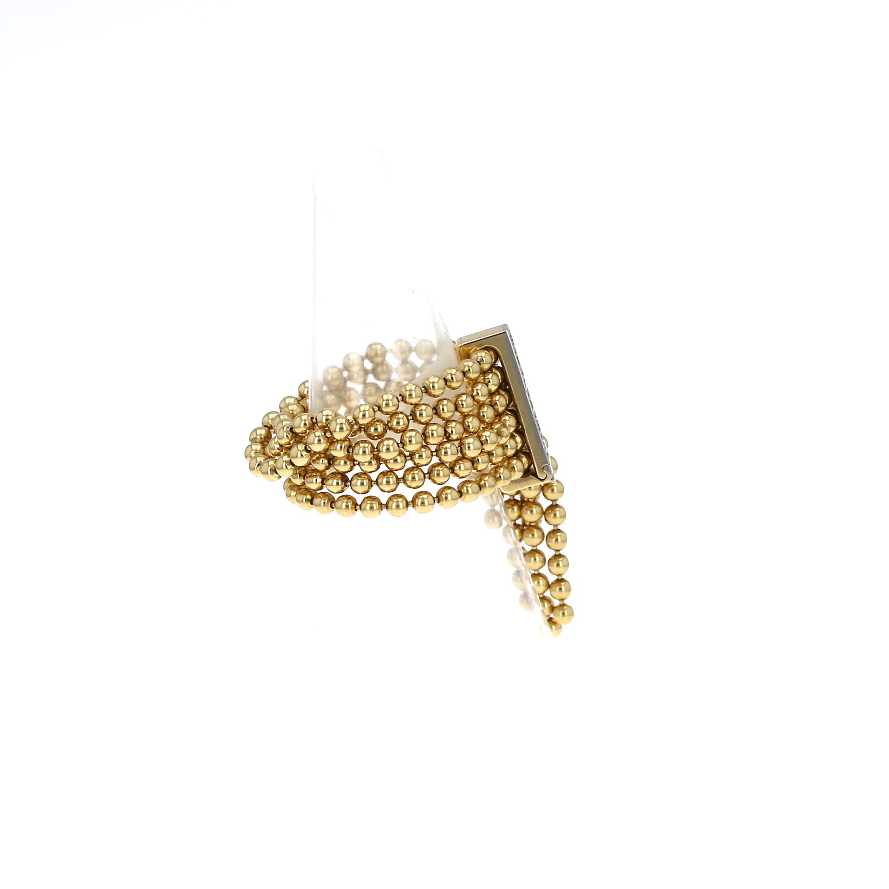 Flexible Cartier Draperie ring in yellow gold and diamonds