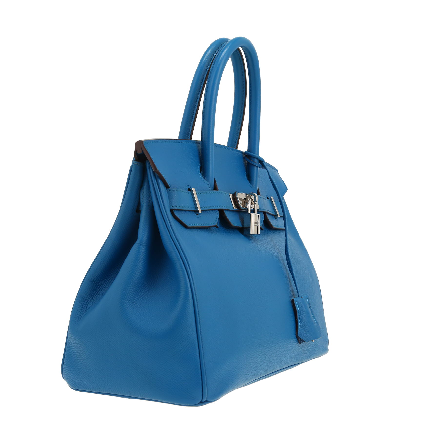 Bolso de mano Hermès  Birkin 30 cm en cuero epsom azul