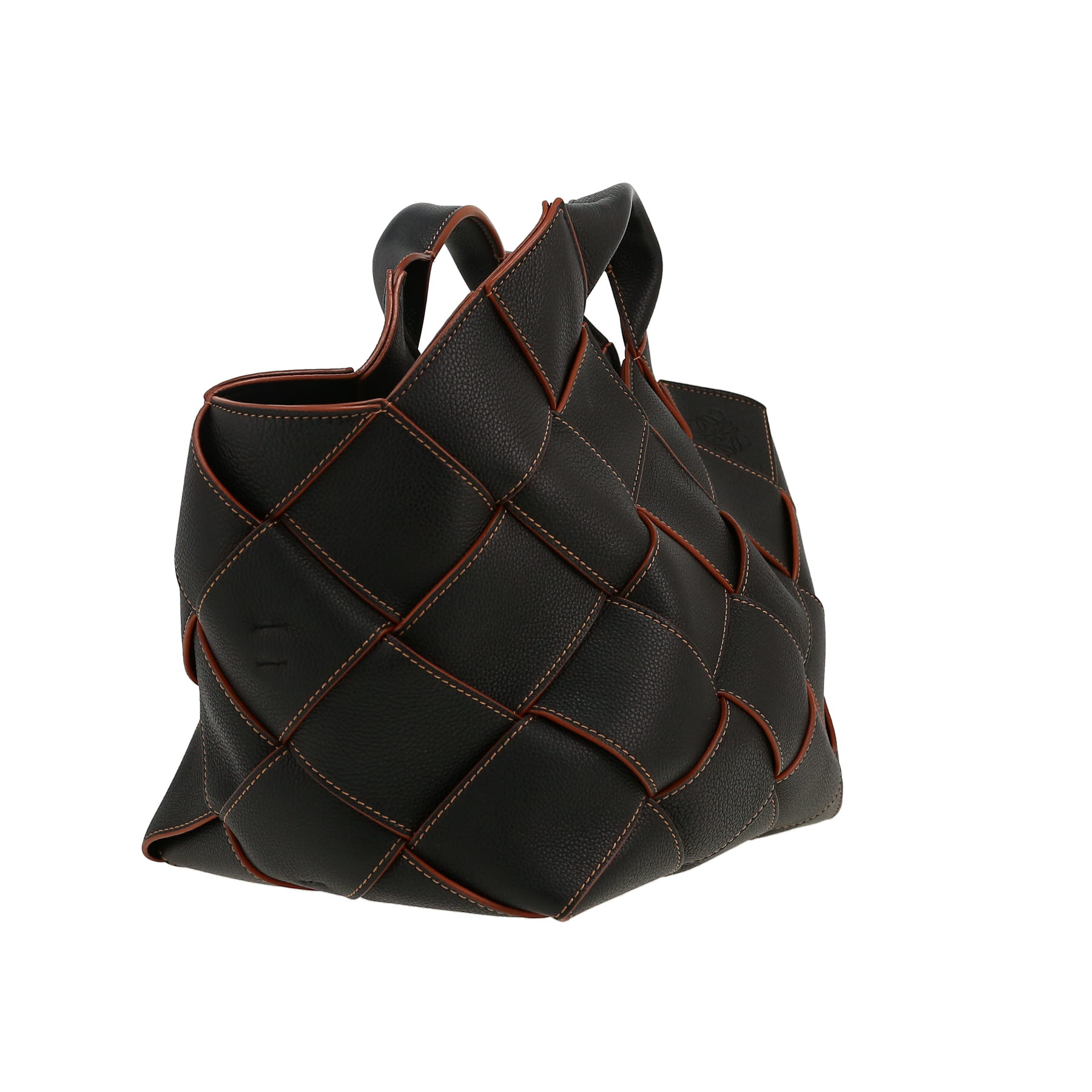 Loewe  Woven handbag  in navy blue braided leather