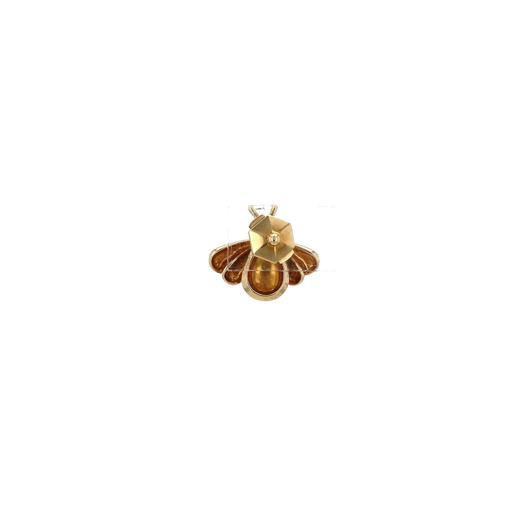 Cartier  brooch in yellow gold, sapphire and lacquer