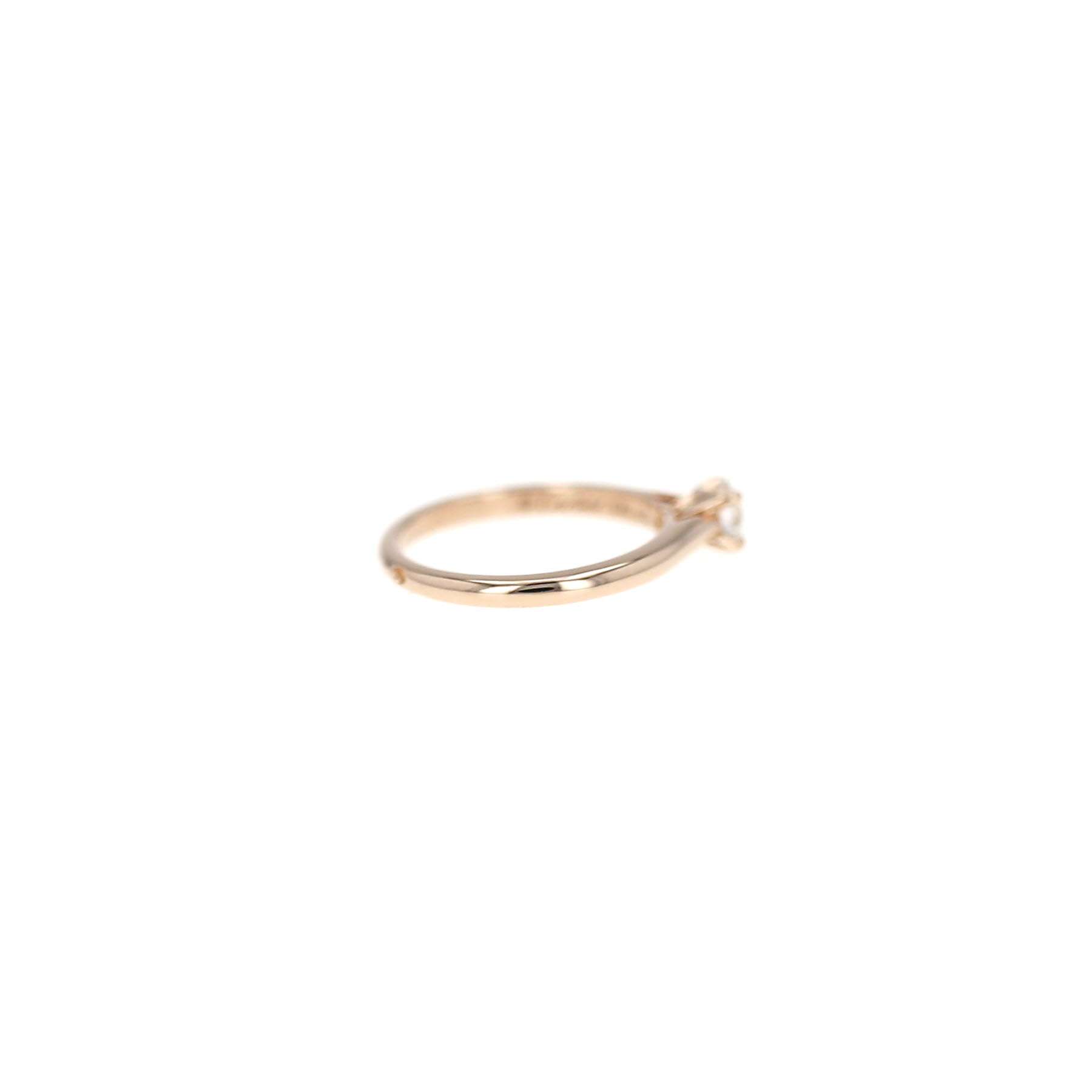 Cartier 1895 solitaire ring in pink gold and diamond