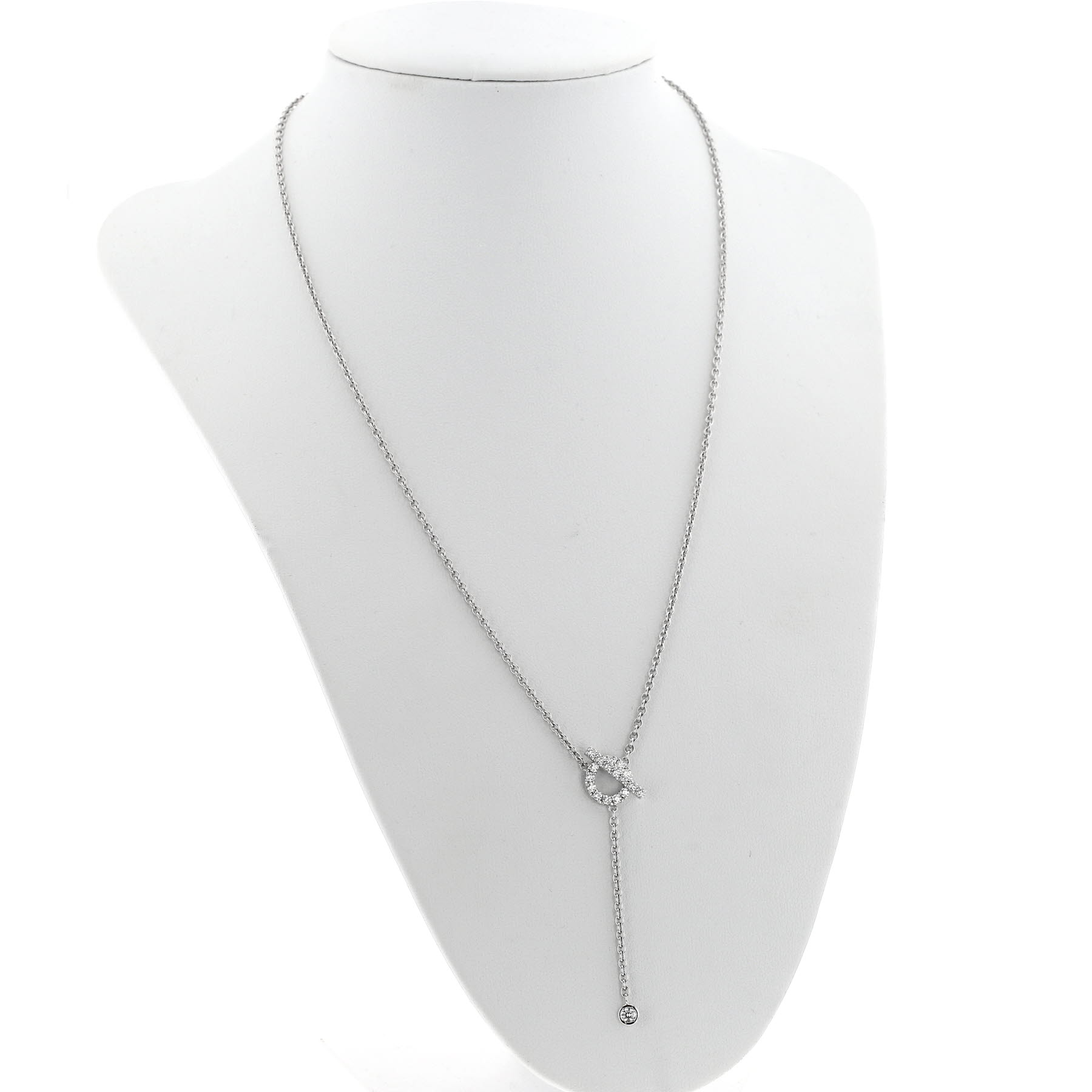 Collar Hermès Finesse de oro blanco y diamantes