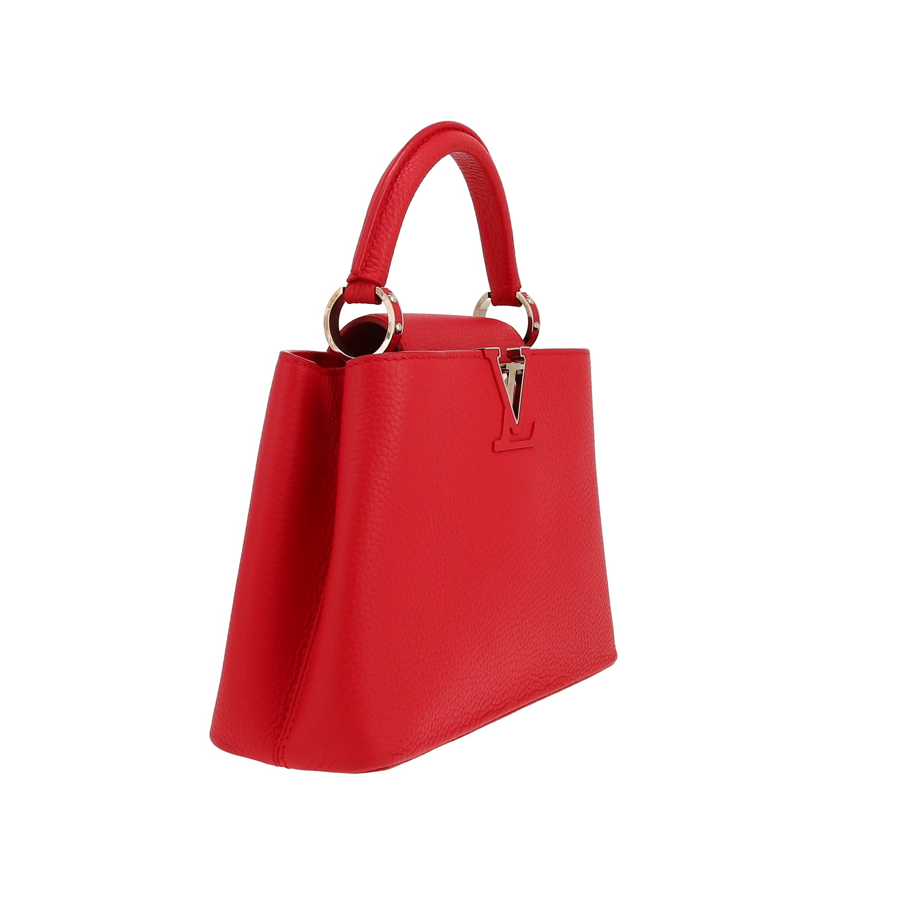 Louis Vuitton  Capucines BB handbag  in red grained leather