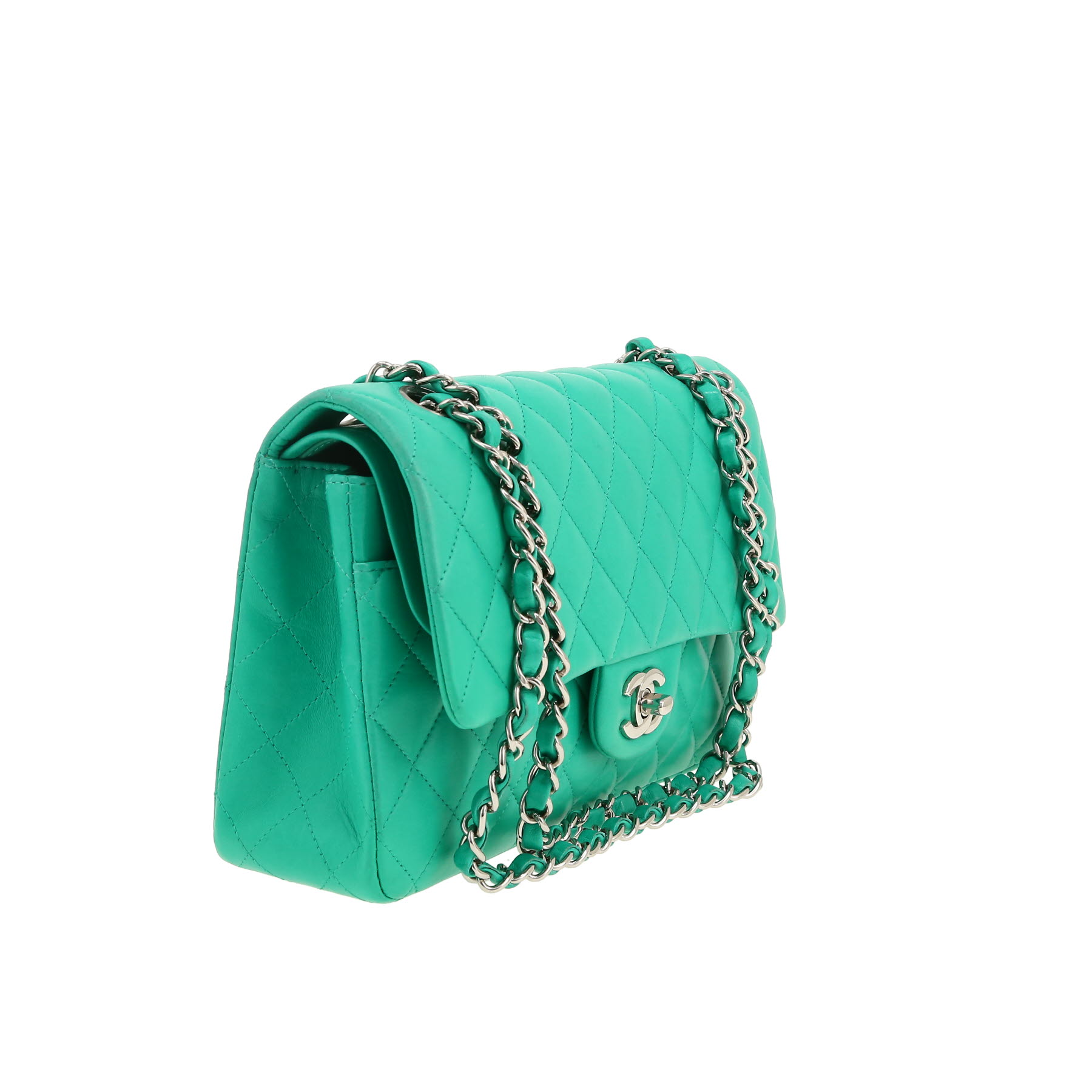 Bolso de mano Chanel  Timeless Classic en cuero acolchado verde