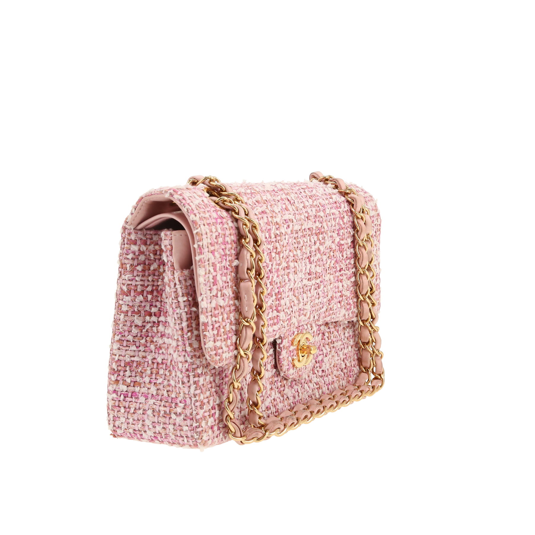 Chanel  Timeless Classic handbag  in pink tweed