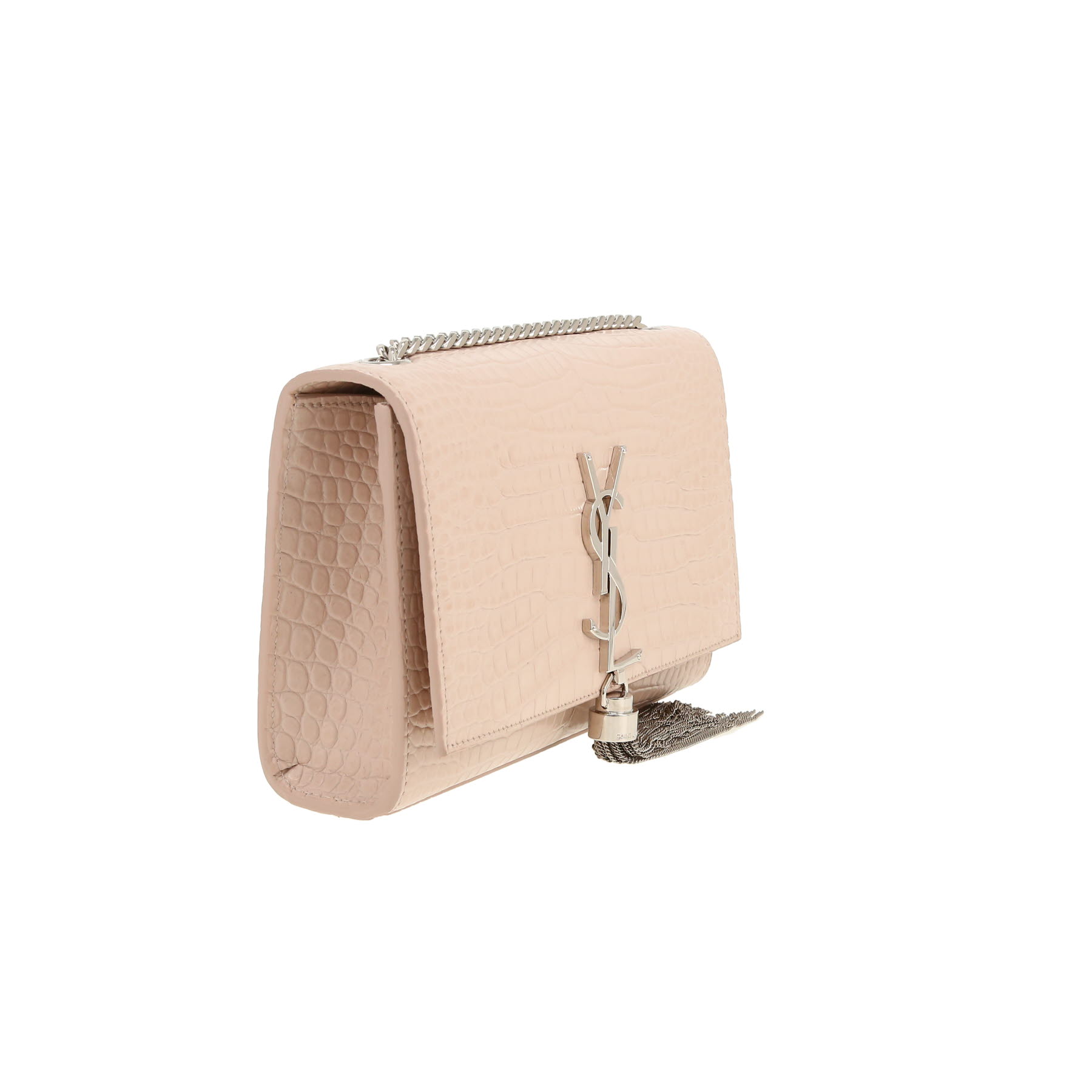 Saint Laurent  Kate Pompon shoulder bag  in pink leather