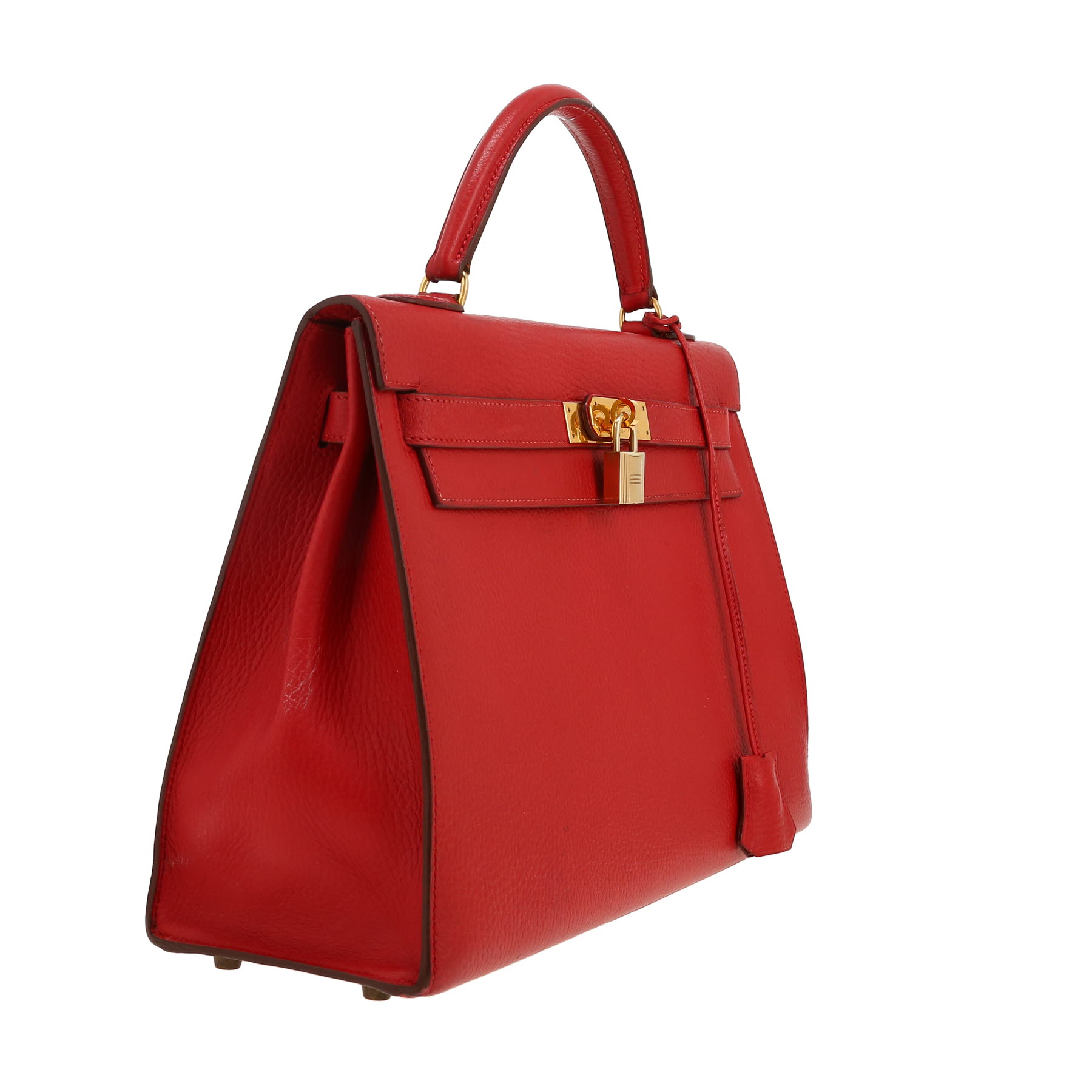 Hermès  Kelly 32 cm handbag  in red Ardenne leather