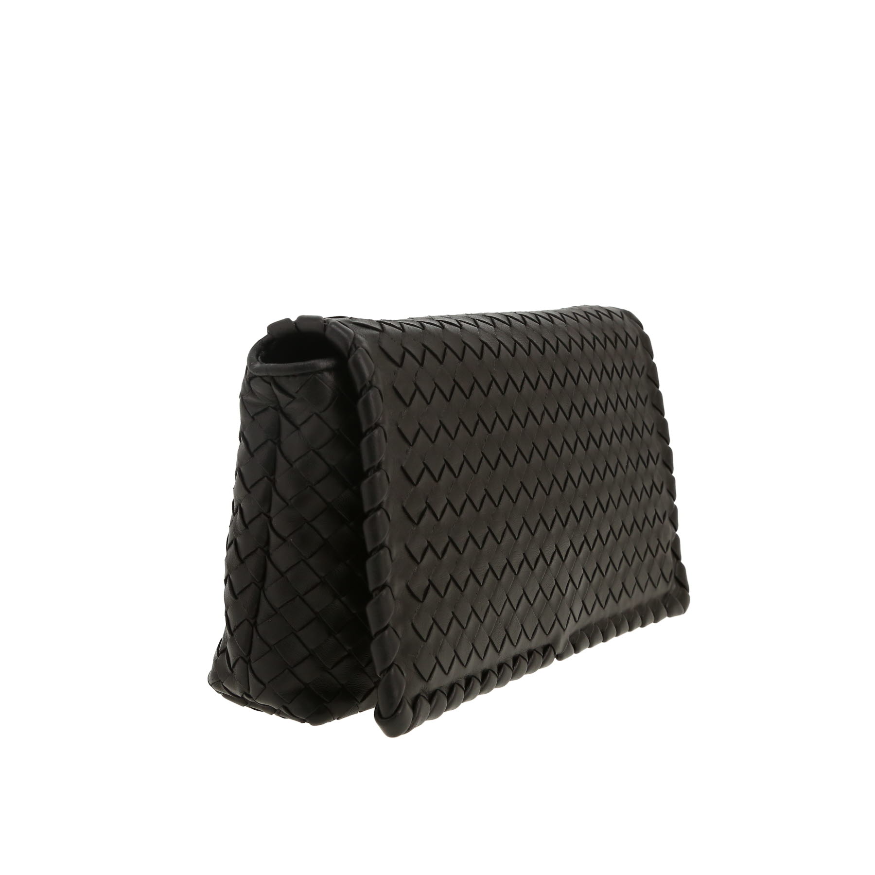 Bolso bandolera Bottega Veneta   en cuero trenzado negro