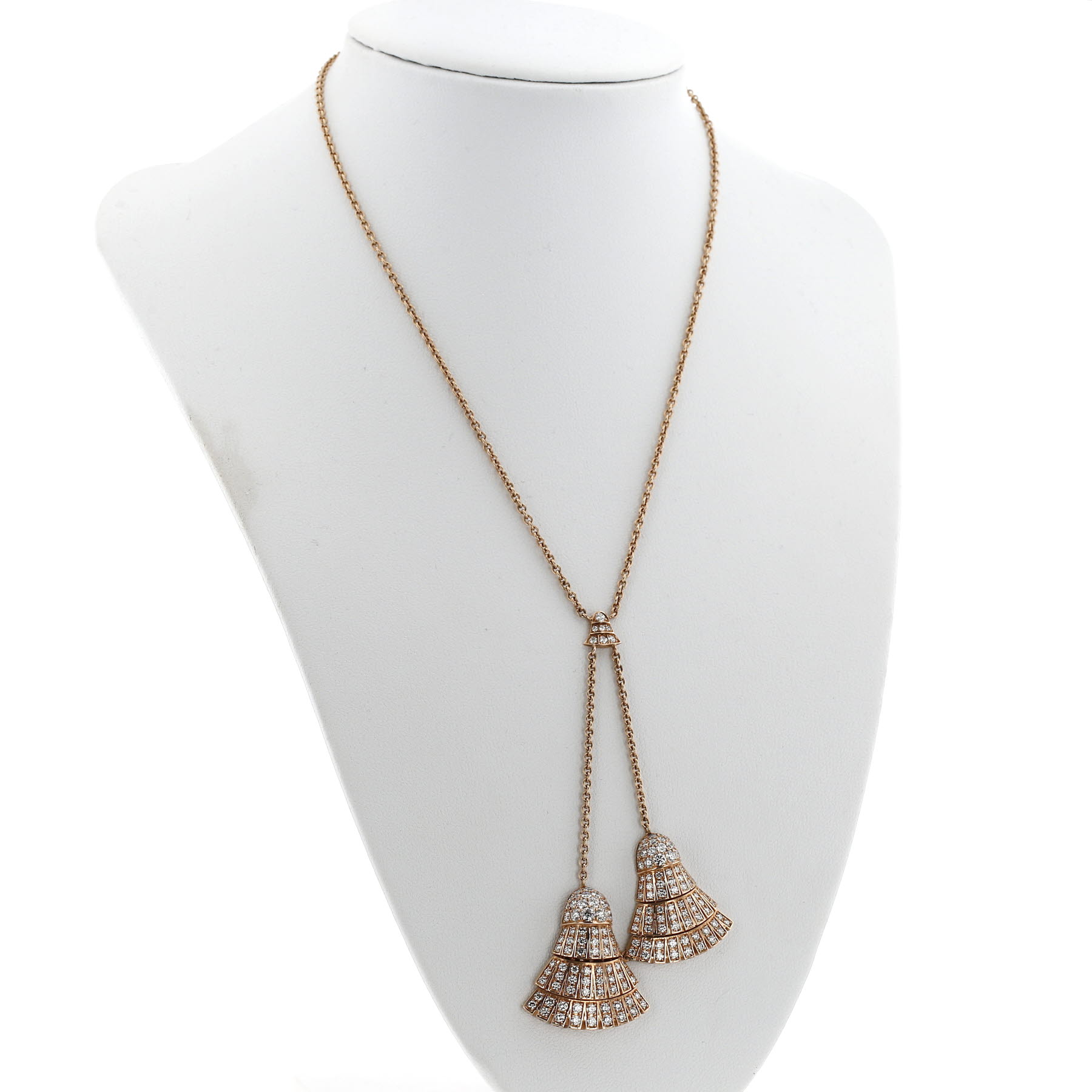 Collana De Grisogono Ventaglio in oro rosa e diamanti